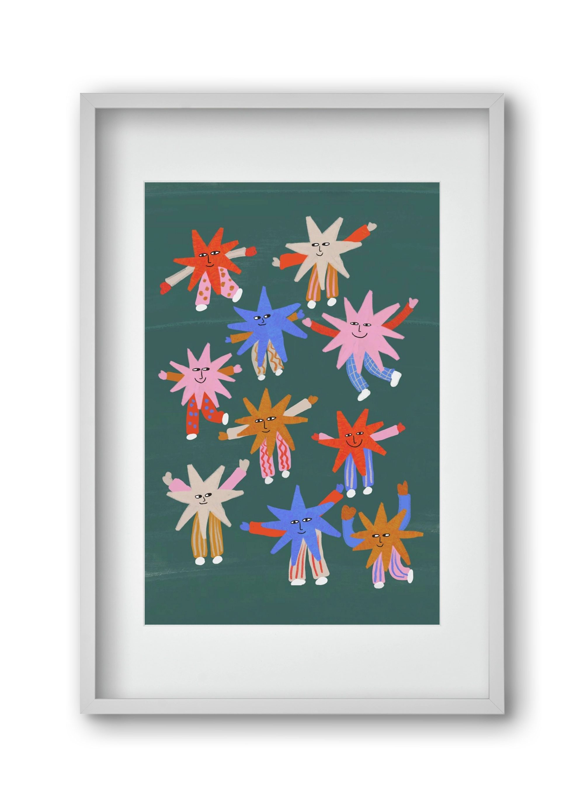 Little Stars , 30x45 cm (20x30 cm), Fehér keret, paszpartuval