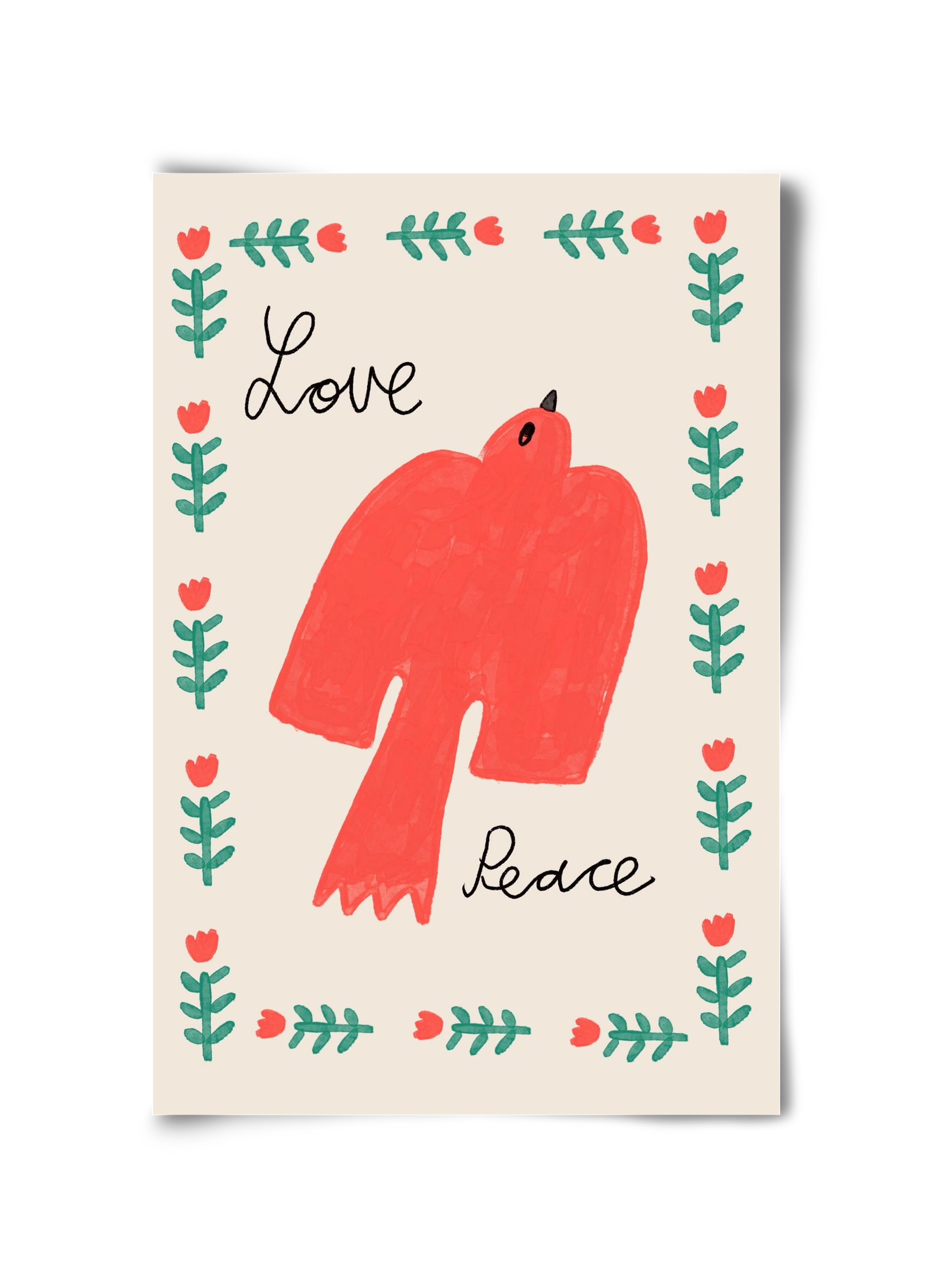 Love and Peace , 30x45 cm, Keret nélkül