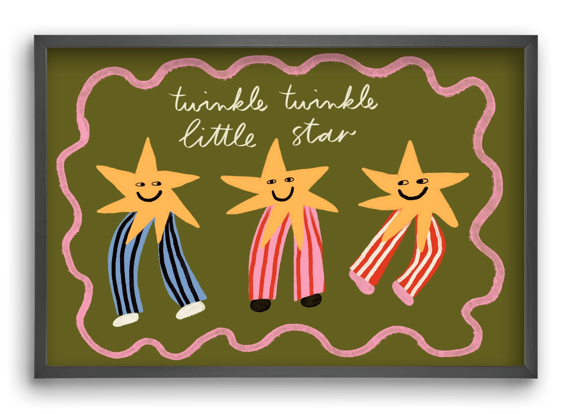 Twinkle, twinkle little star , 60x40 cm (60x40 cm), Fekete keret