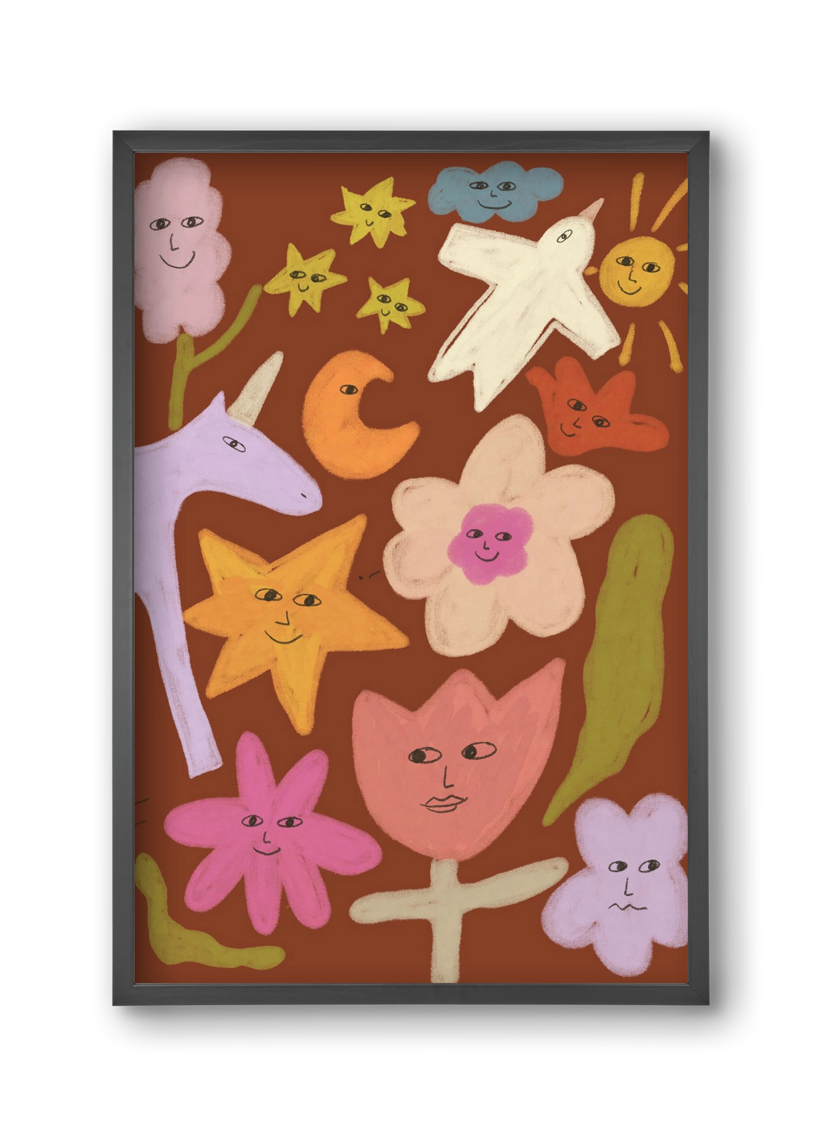 Happy crowd, 30x45 cm (30x45 cm), Fekete keret