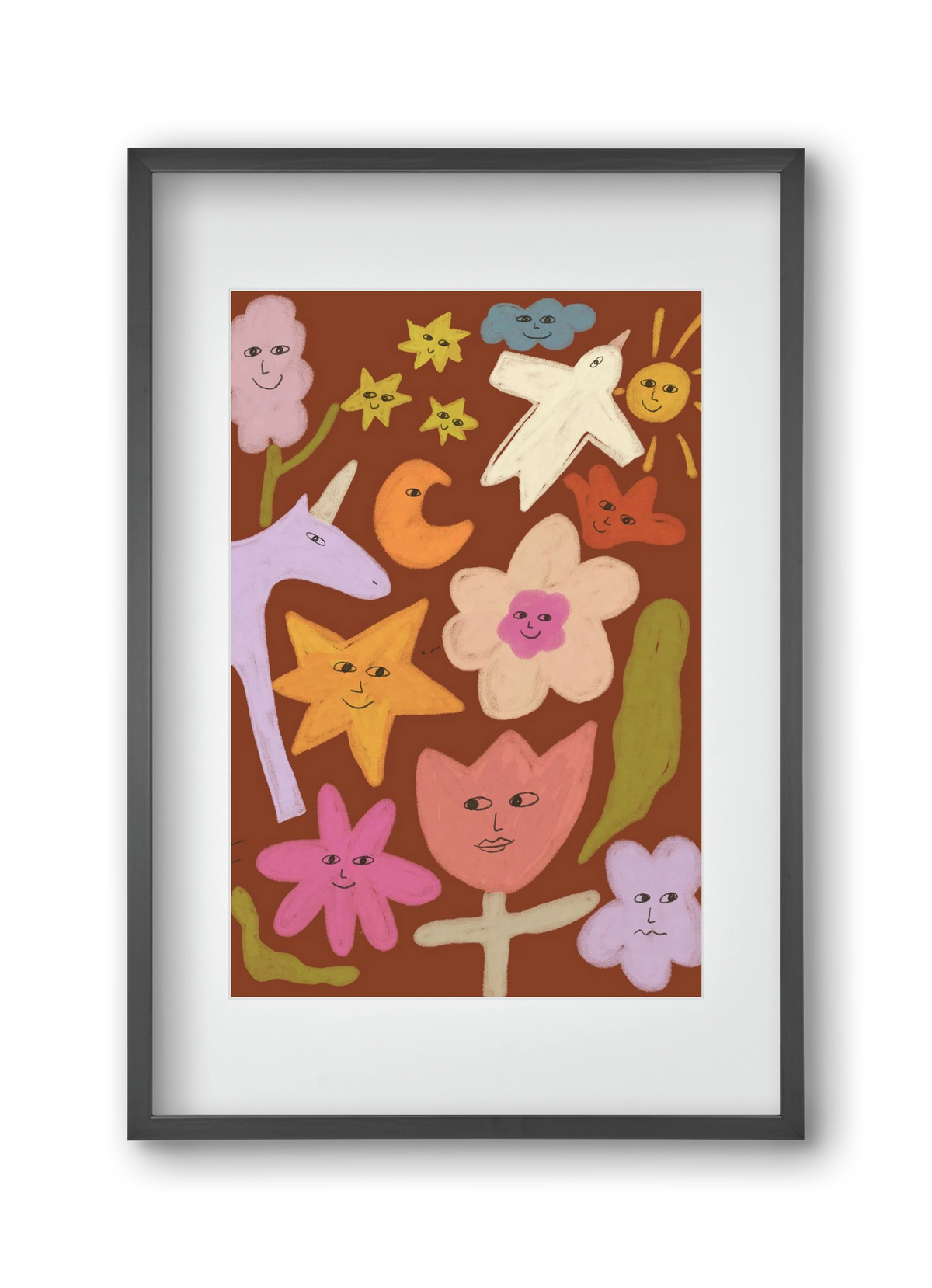 Happy crowd, 30x45 cm (20x30 cm), Fekete keret, paszpartuval