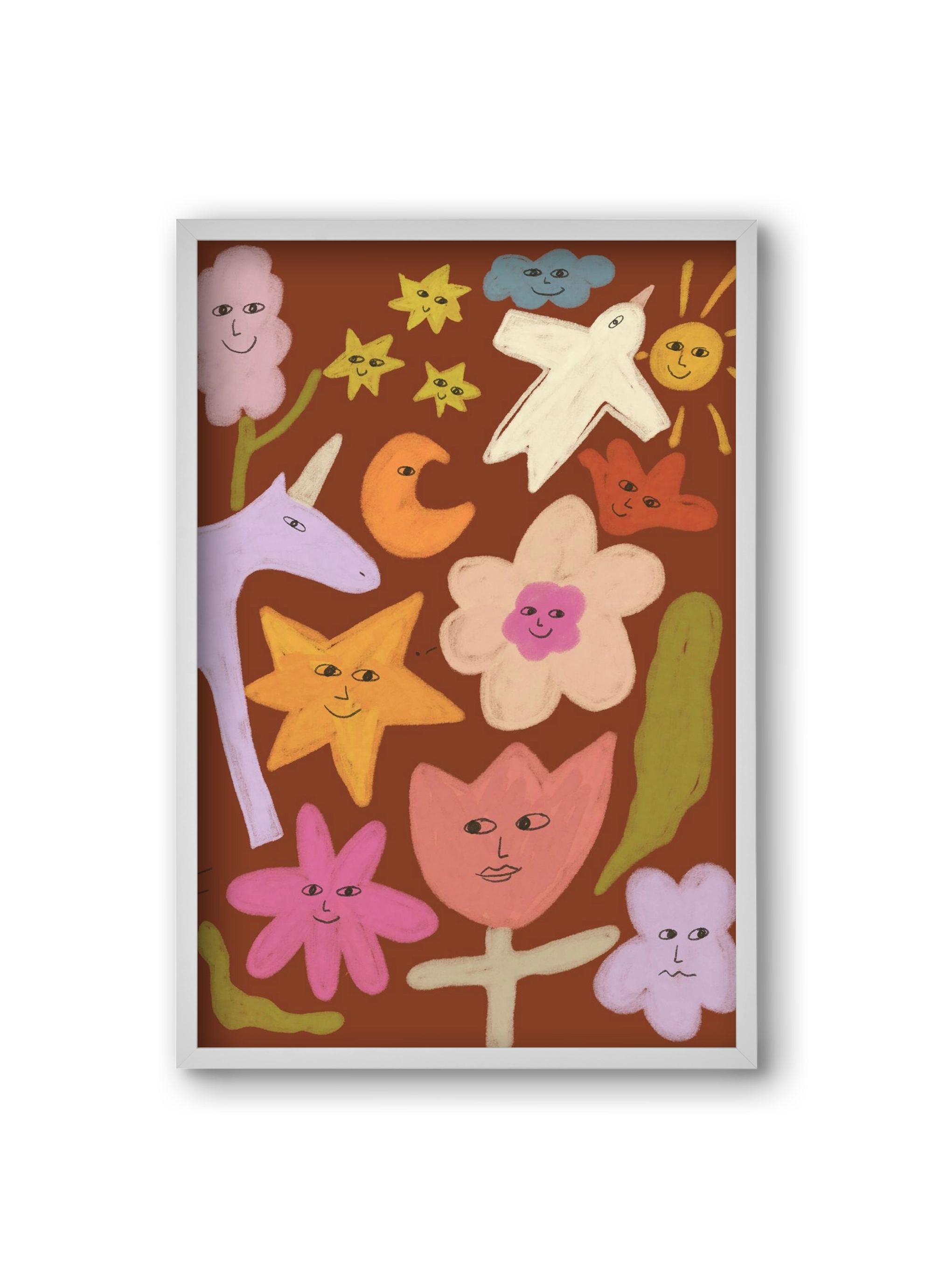 Happy crowd, 20x30 cm (20x30 cm), Fehér keret