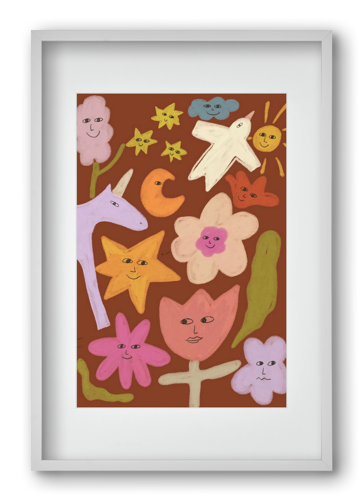 Happy crowd, 40x60 cm (30x45 cm), Fehér keret, paszpartuval