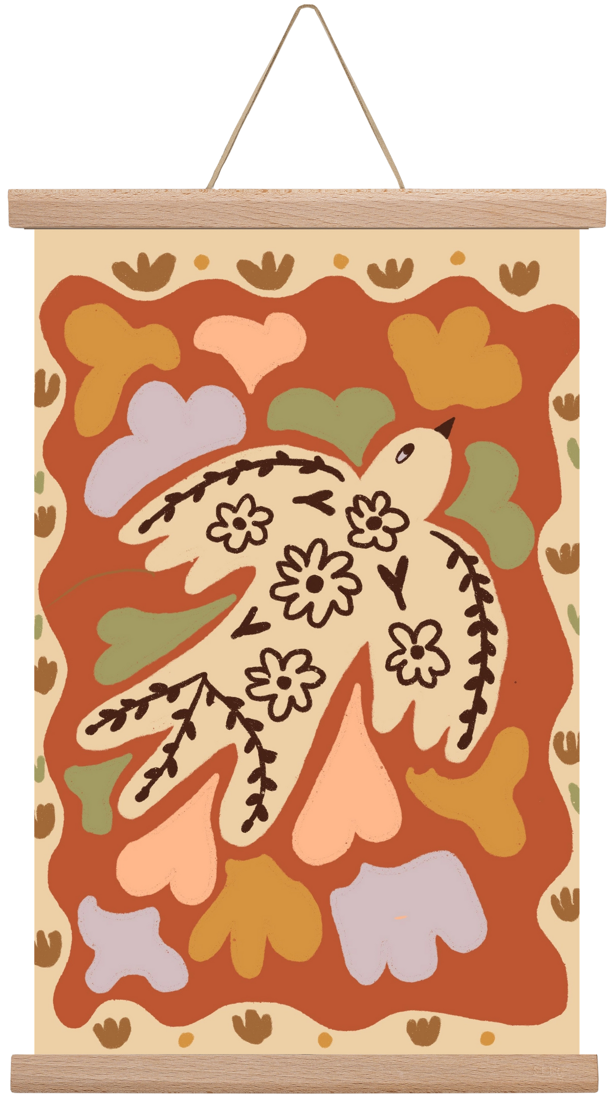 Little bird , 30x45 cm (30x45 cm), Tölgy akasztó