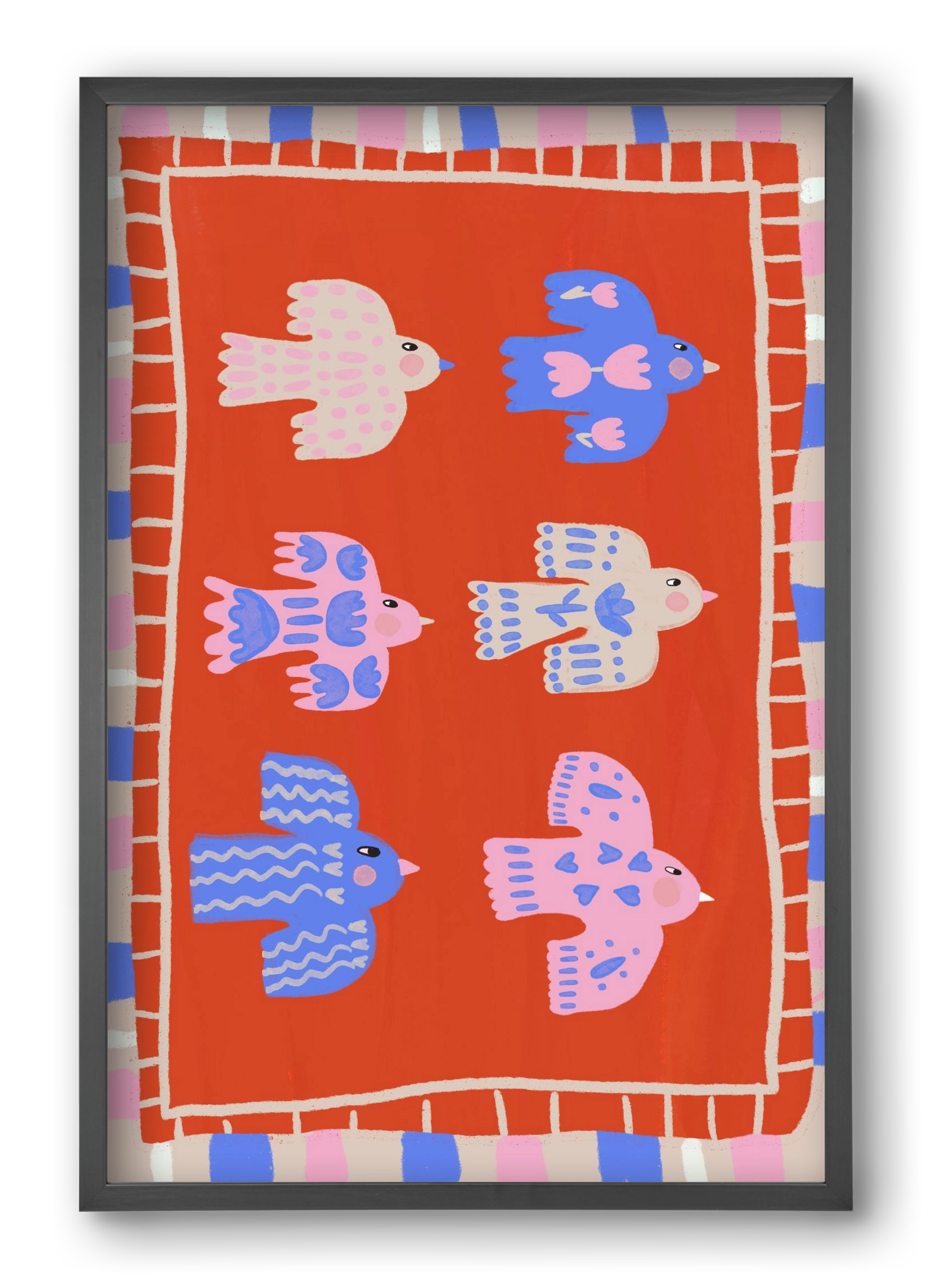 Flying Birds , 40x60 cm (40x60 cm), Fekete keret