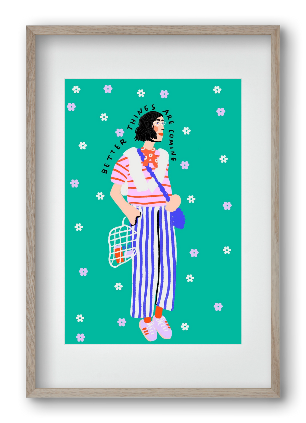 Better things are coming , 40x60 cm (30x45 cm), Tölgy keret, paszpartuval