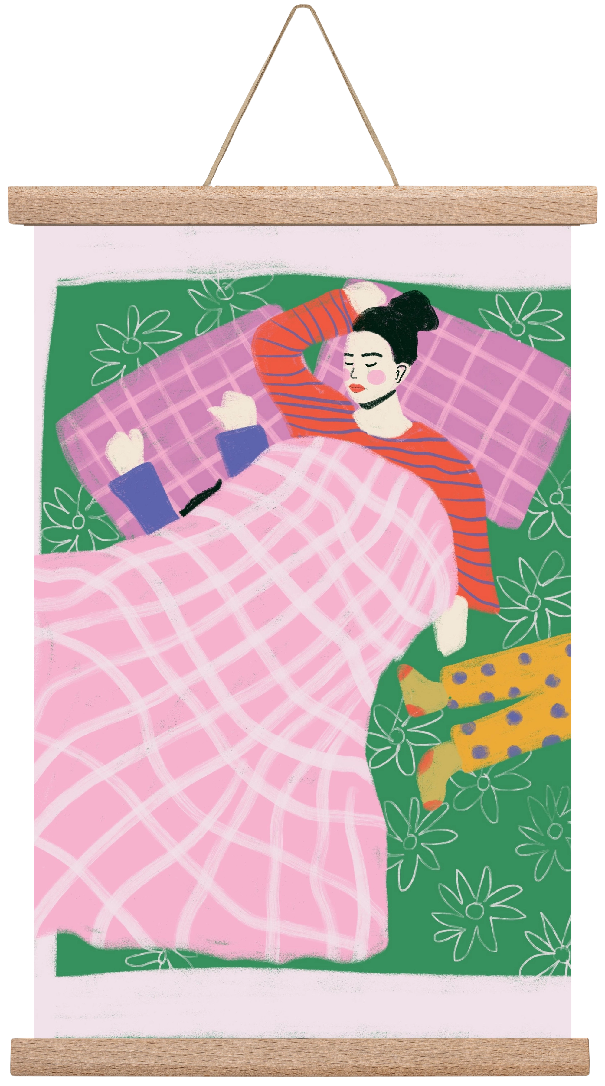Tired Mom Club , 30x45 cm (30x45 cm), Tölgy akasztó