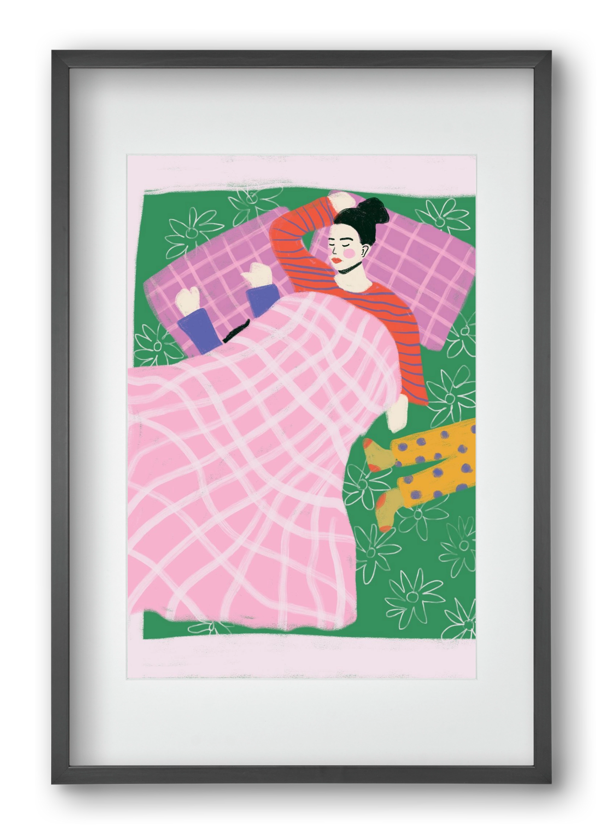 Tired Mom Club , 40x60 cm (30x45 cm), Fekete keret, paszpartuval