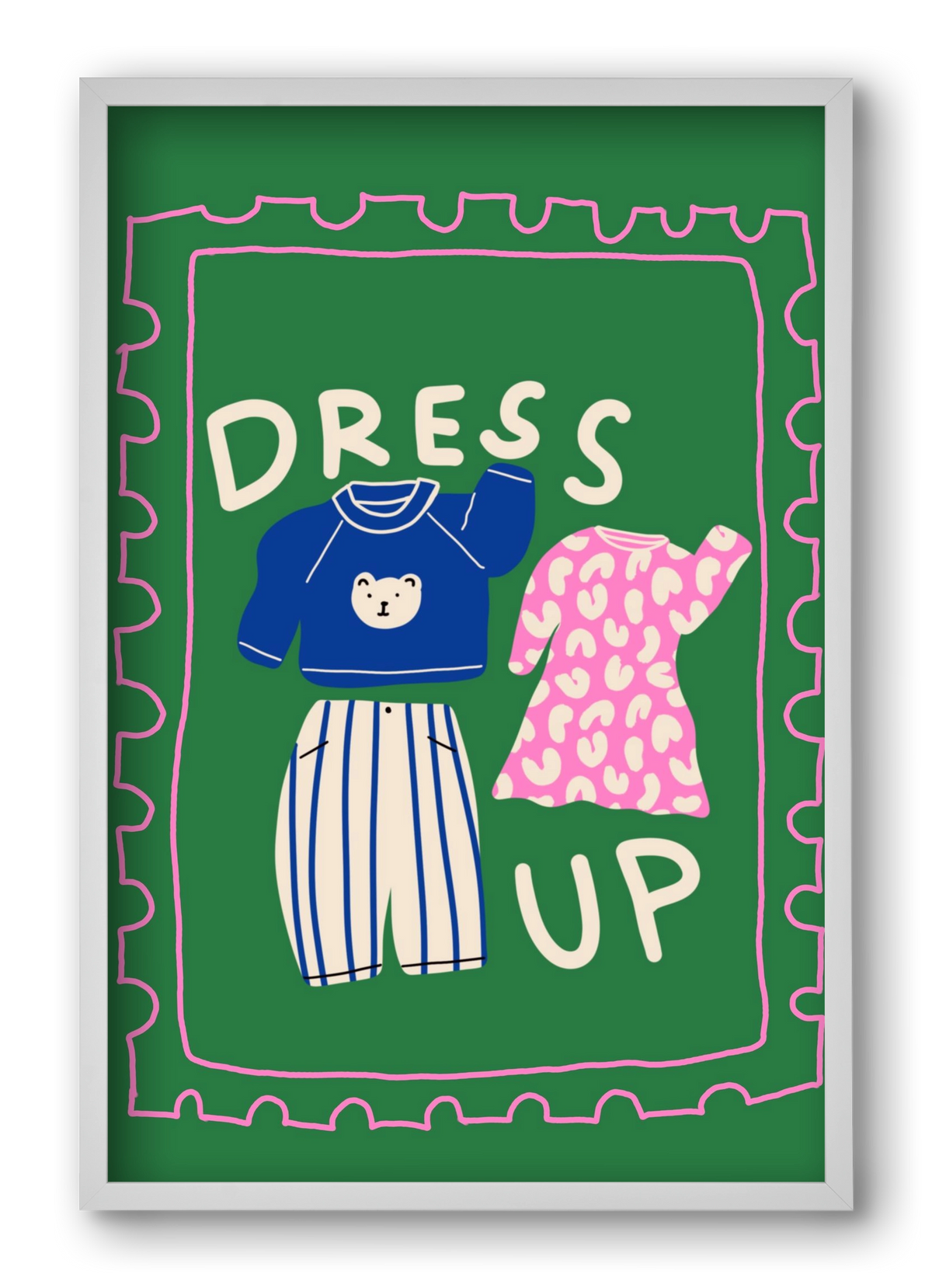 Dress Up, 40x60 cm (40x60 cm), Fehér keret