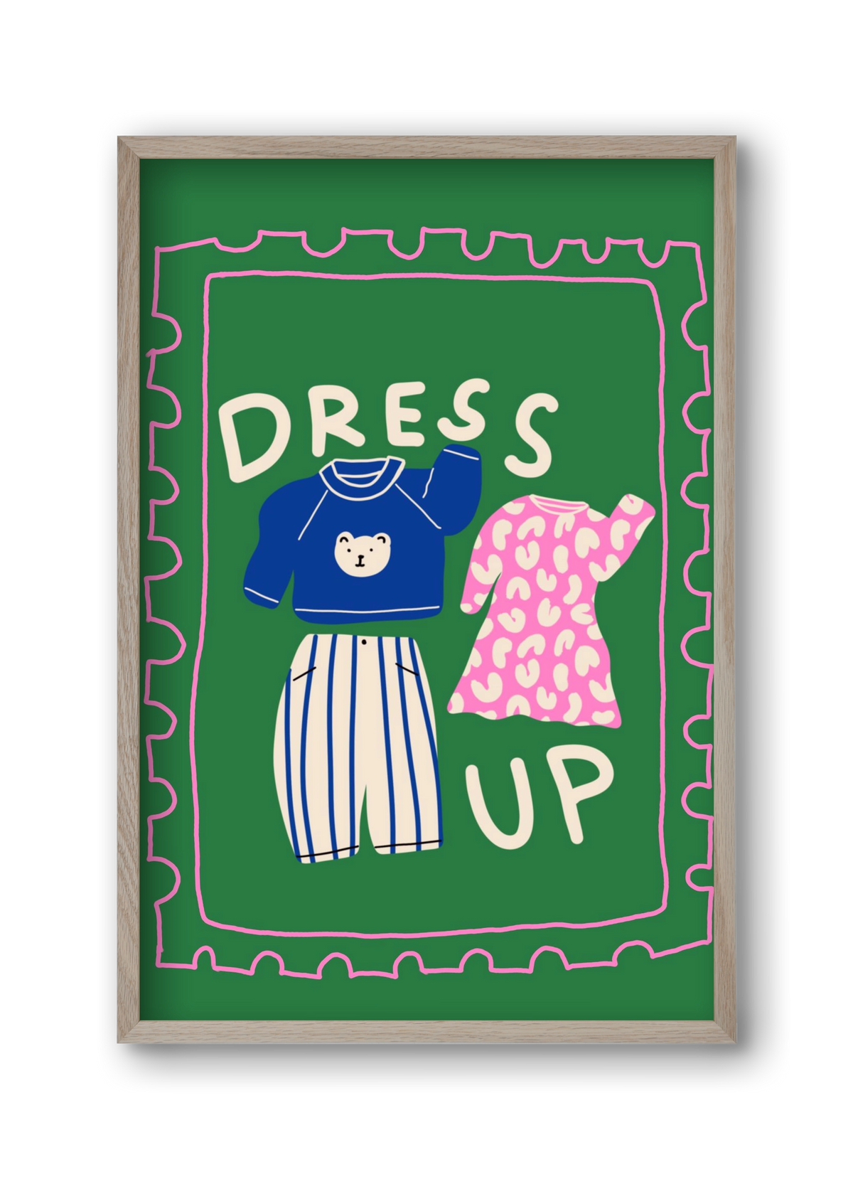 Dress Up, 30x45 cm (30x45 cm), Tölgy keret