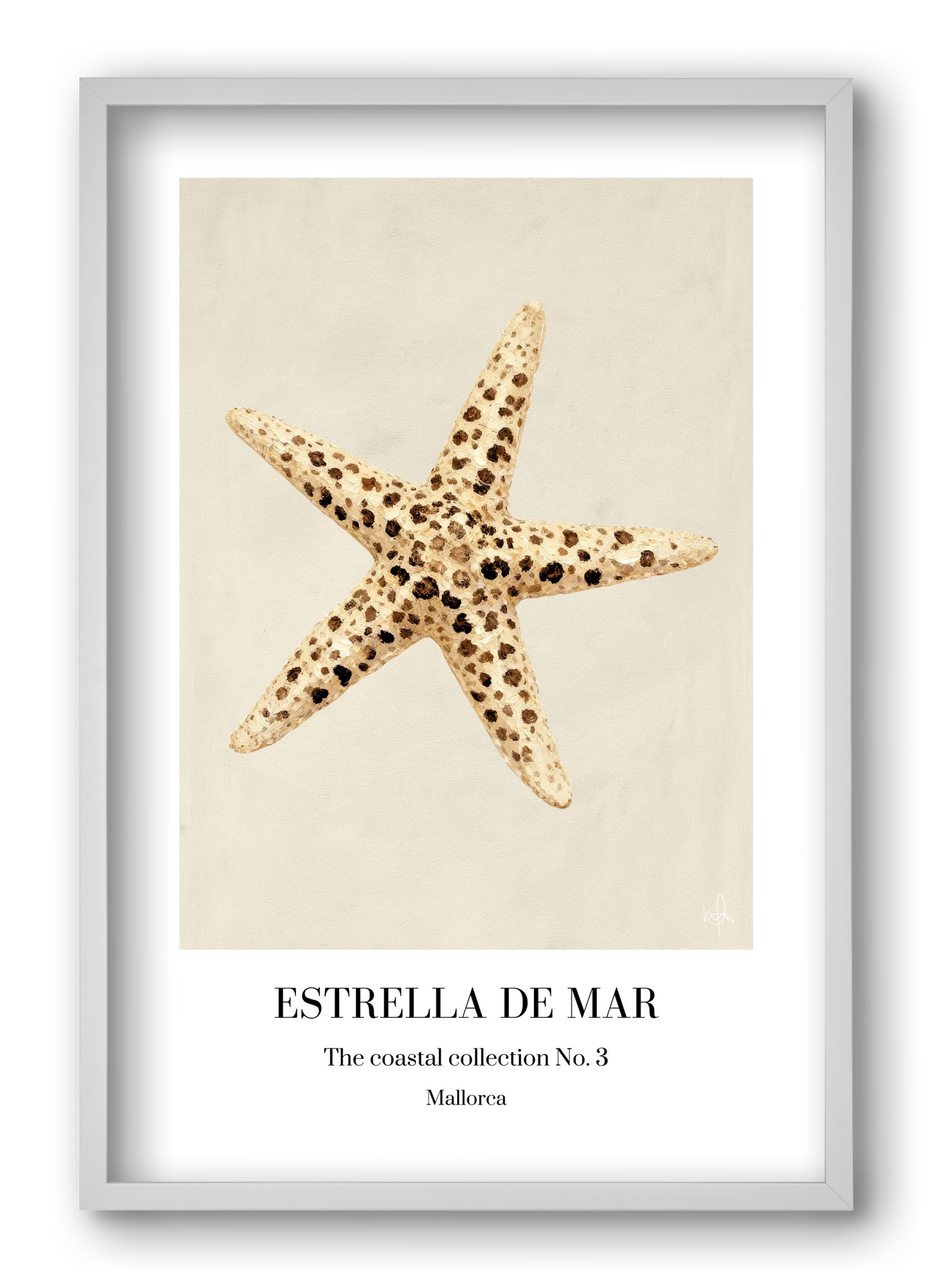 Estrella de mar, 40x60 cm (40x60 cm), Fehér keret
