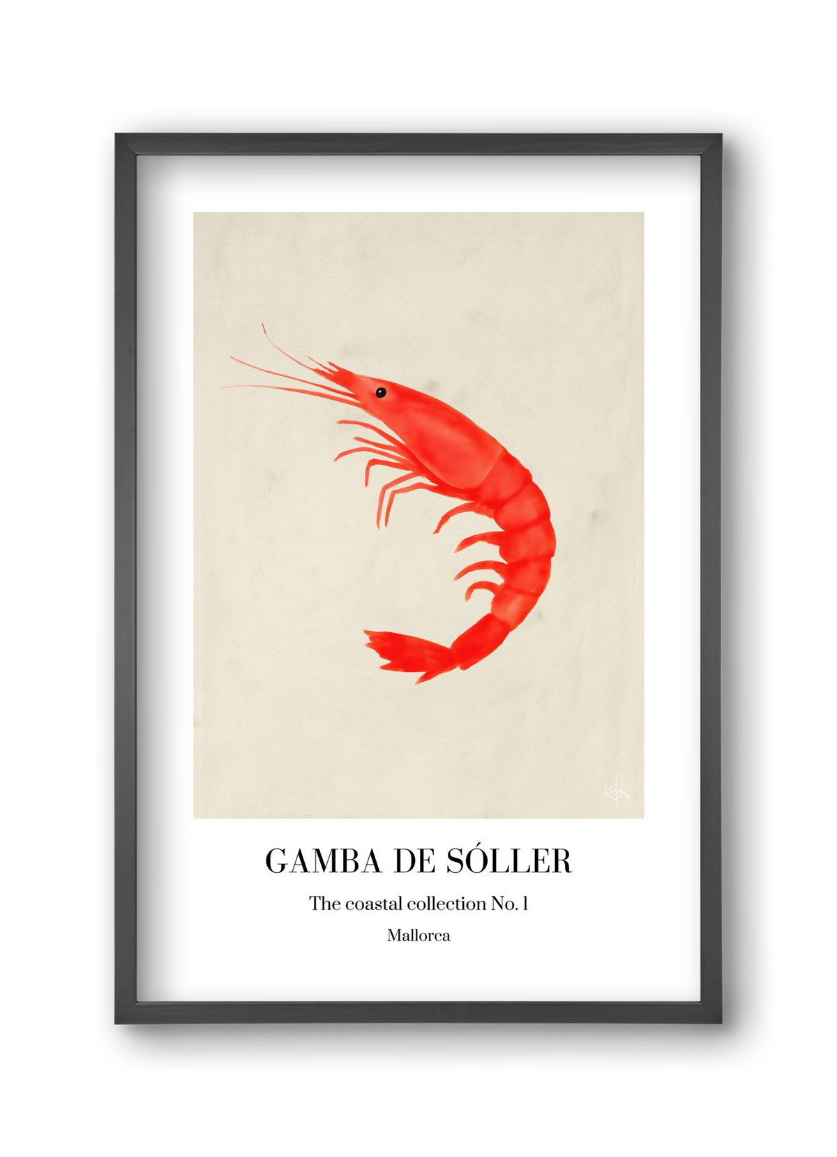 Gamba de soller, 30x45 cm (30x45 cm), Fekete keret