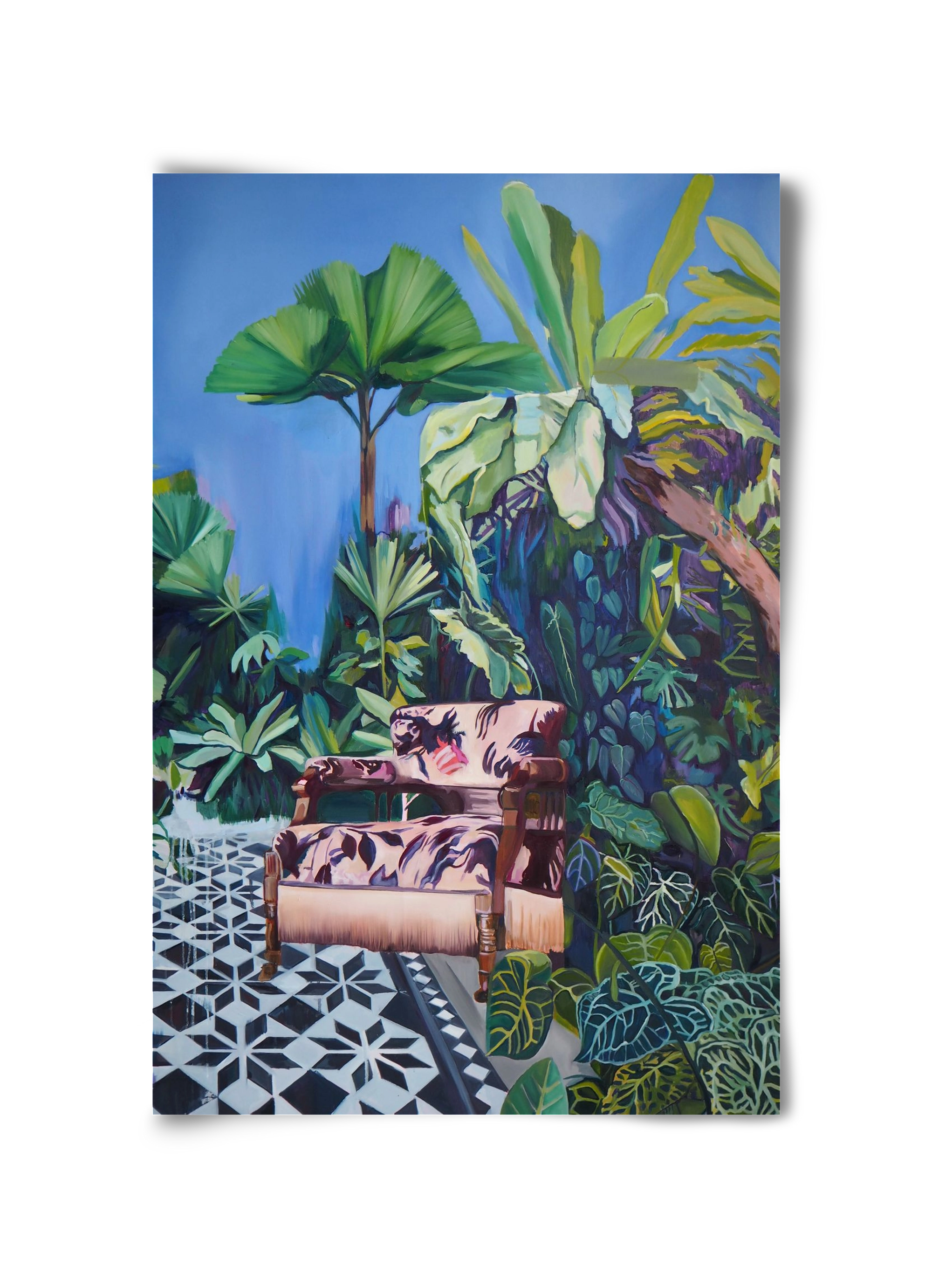 Hófehér jaguár II., 30x45 cm, Keret nélkül