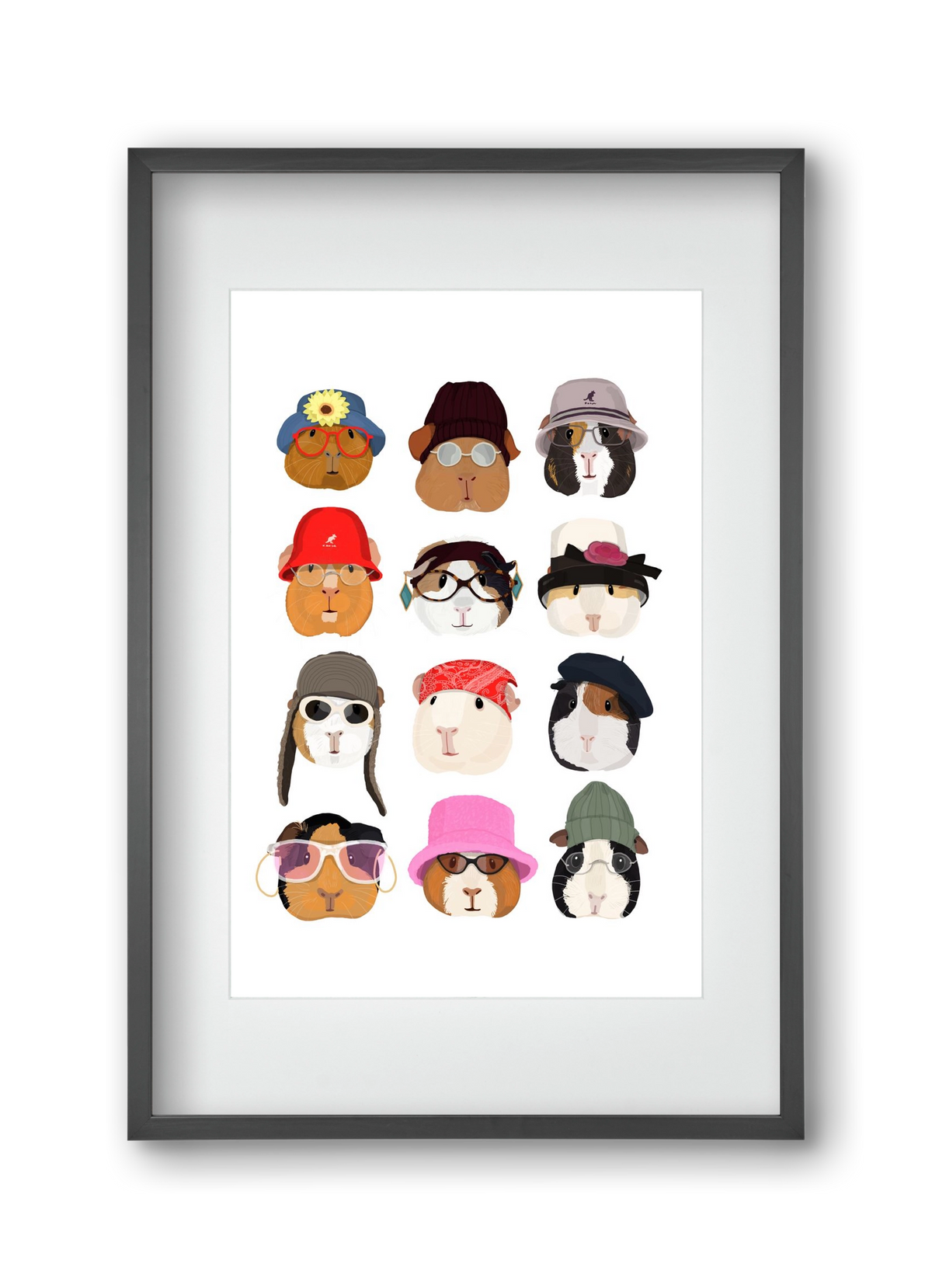 Guinea Pigs in the 1990's, 30x45 cm (20x30 cm), Fekete keret, paszpartuval