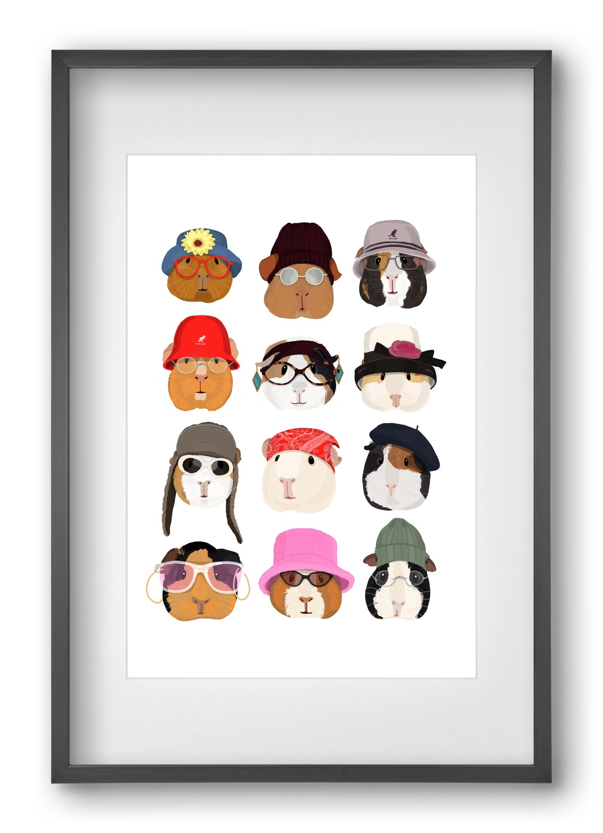 Guinea Pigs in the 1990's, 40x60 cm (30x45 cm), Fekete keret, paszpartuval