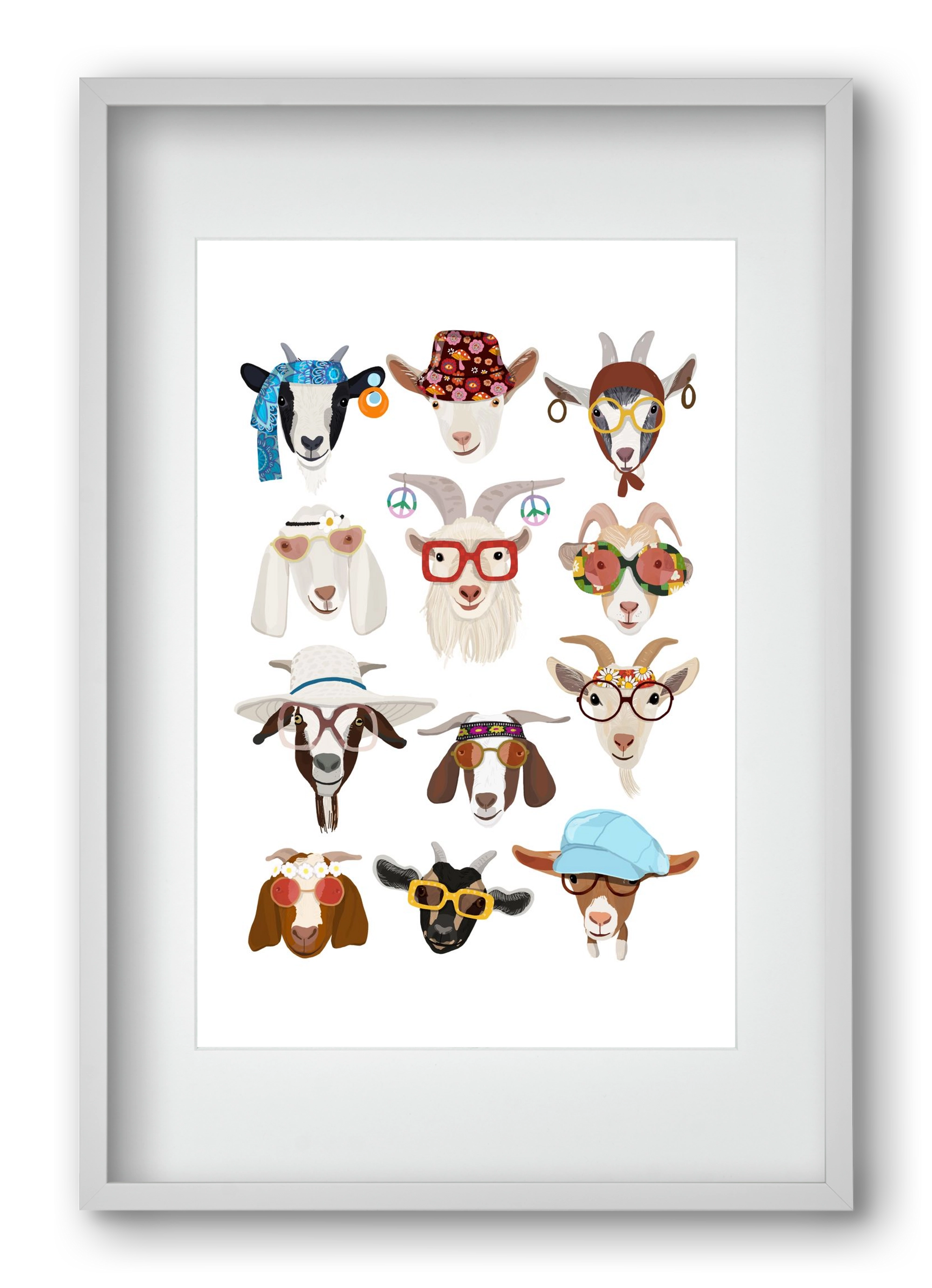 Goats in the 1970's , 40x60 cm (30x45 cm), Fehér keret, paszpartuval