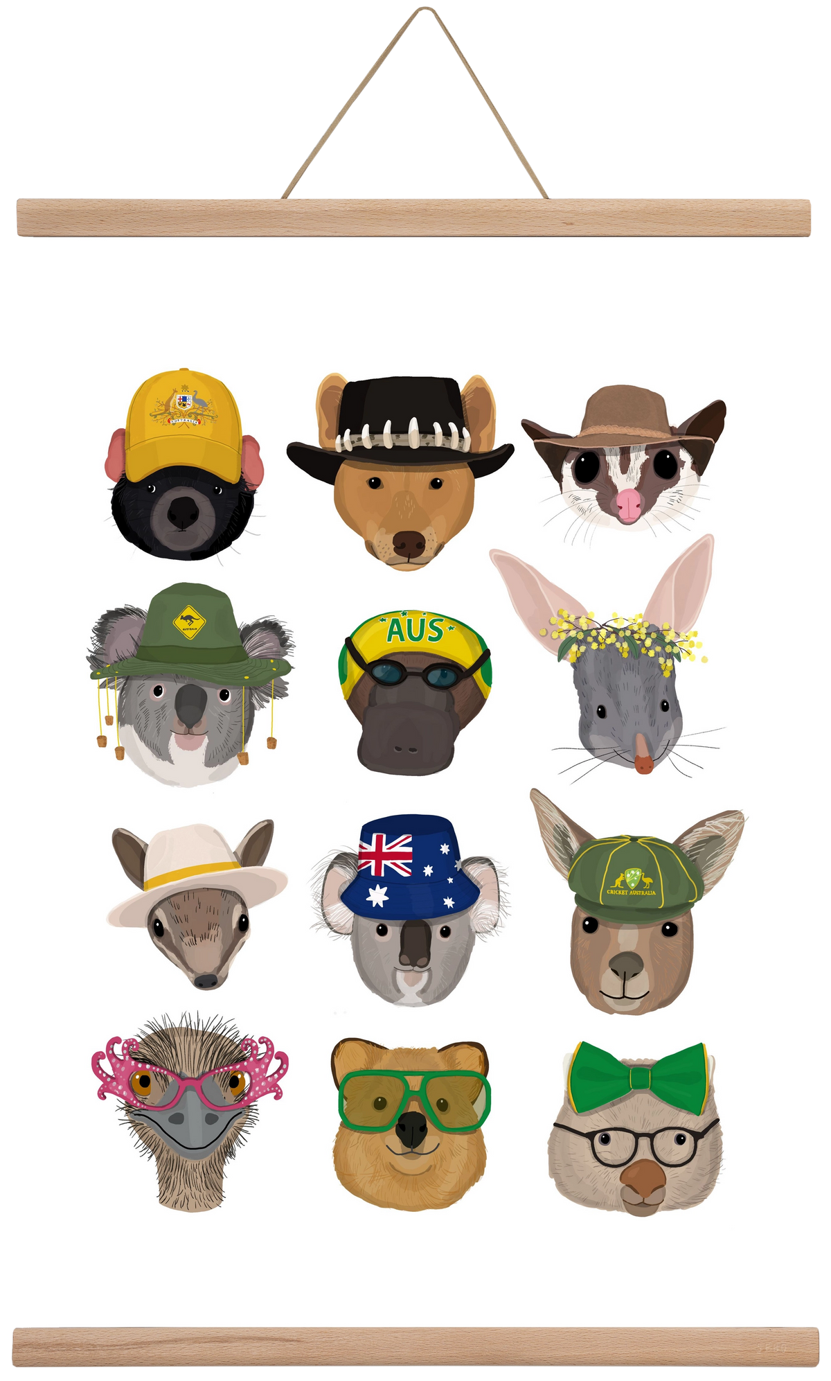 Animals of the planet Australia, 40x60 cm (40x60 cm), Tölgy akasztó