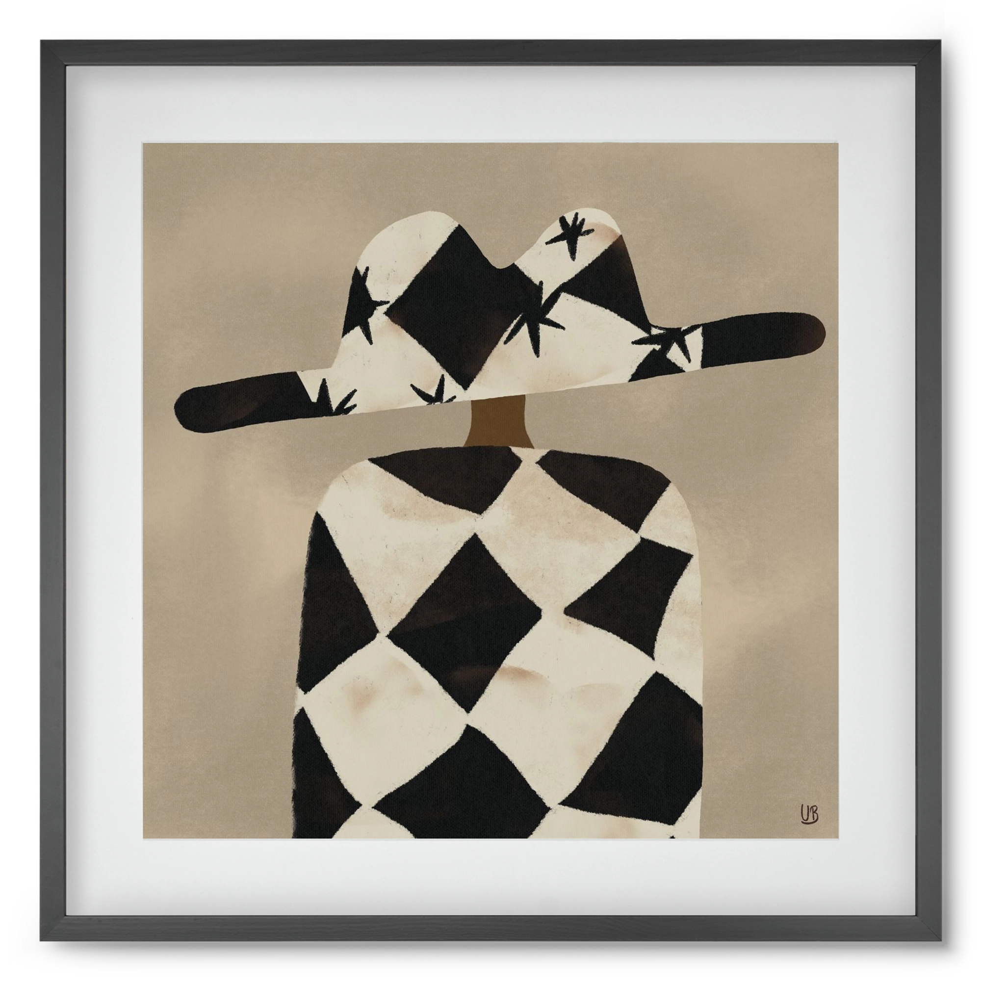 Au revoir, 50x50 cm (40x40 cm), Fekete keret, paszpartuval