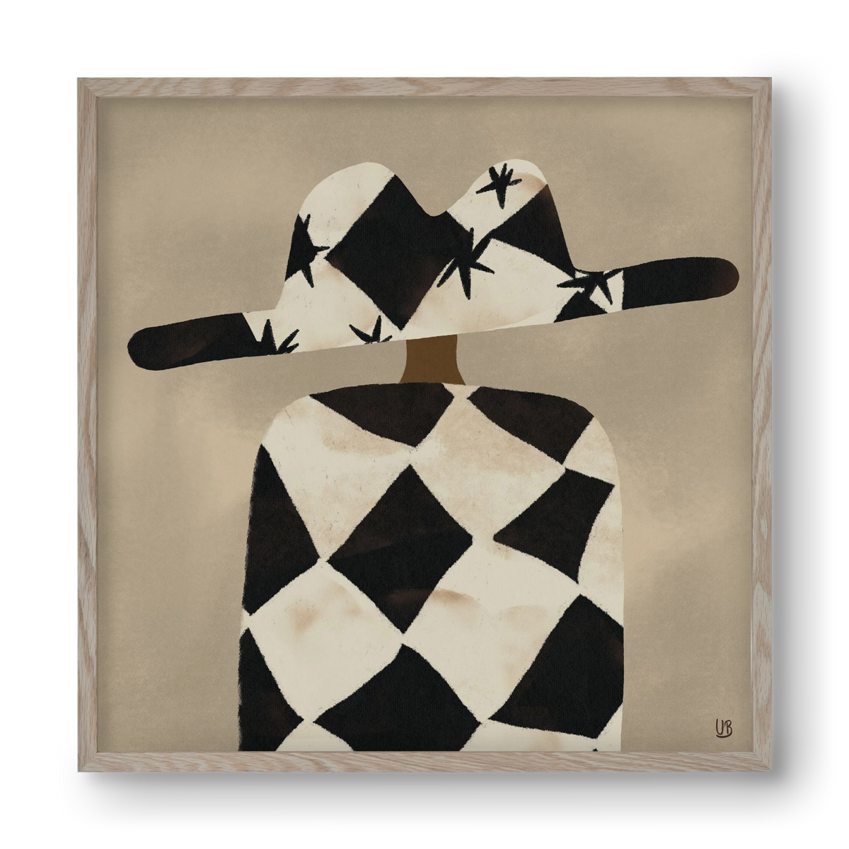 Au revoir, 40x40 cm (40x40 cm), Tölgy keret