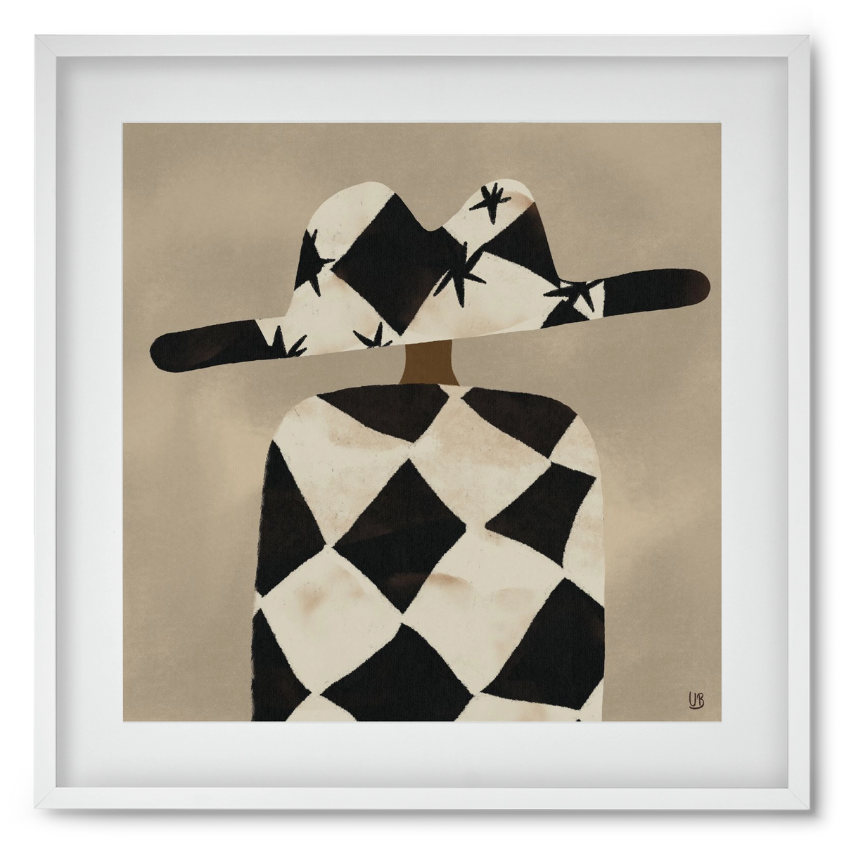Au revoir, 50x50 cm (40x40 cm), Fehér keret, paszpartuval