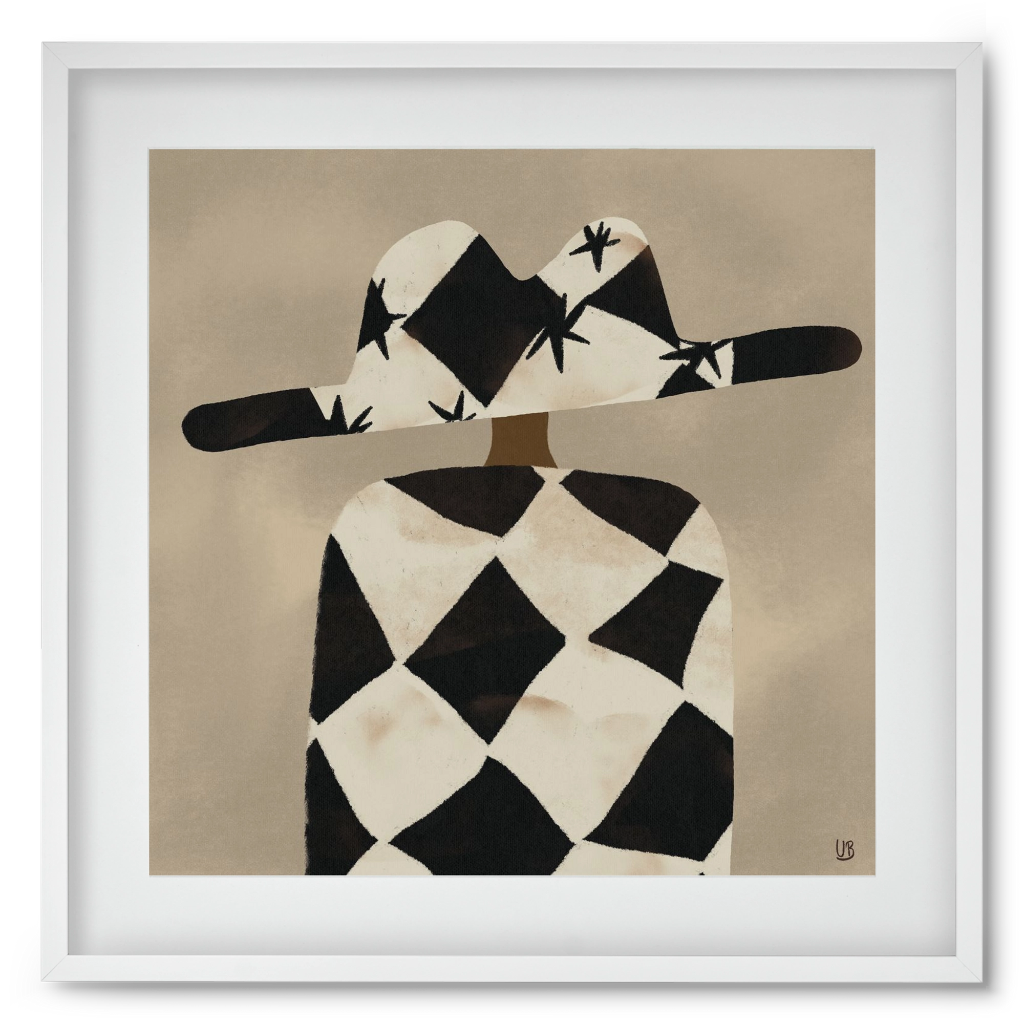 Au revoir, 50x50 cm (40x40 cm), Fehér keret, paszpartuval