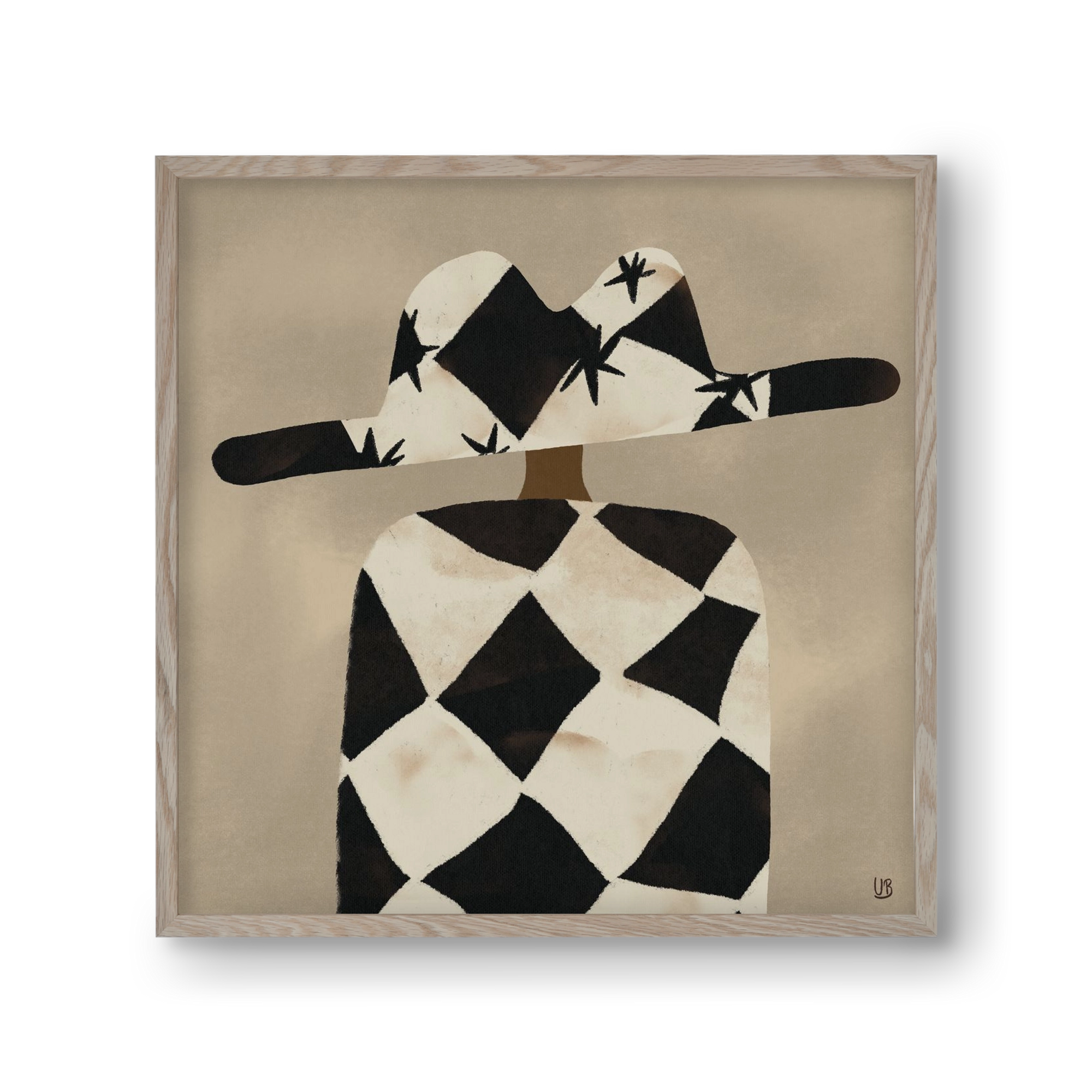 Au revoir, 30x30 cm (30x30 cm), Tölgy keret