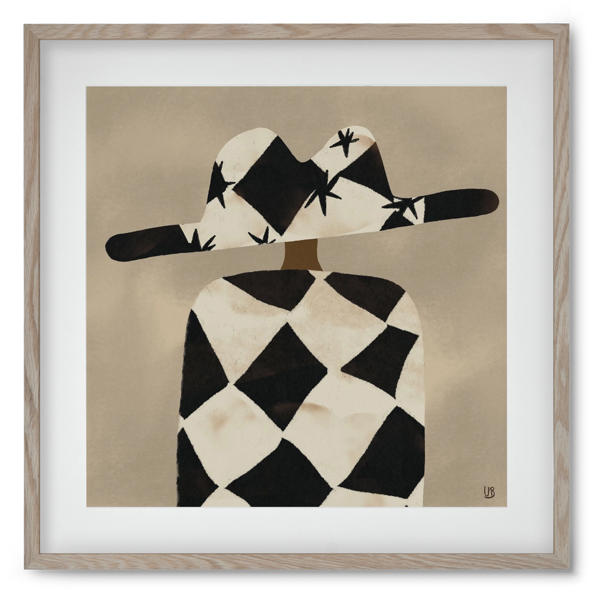 Au revoir, 50x50 cm (40x40 cm), Tölgy keret, paszpartuval