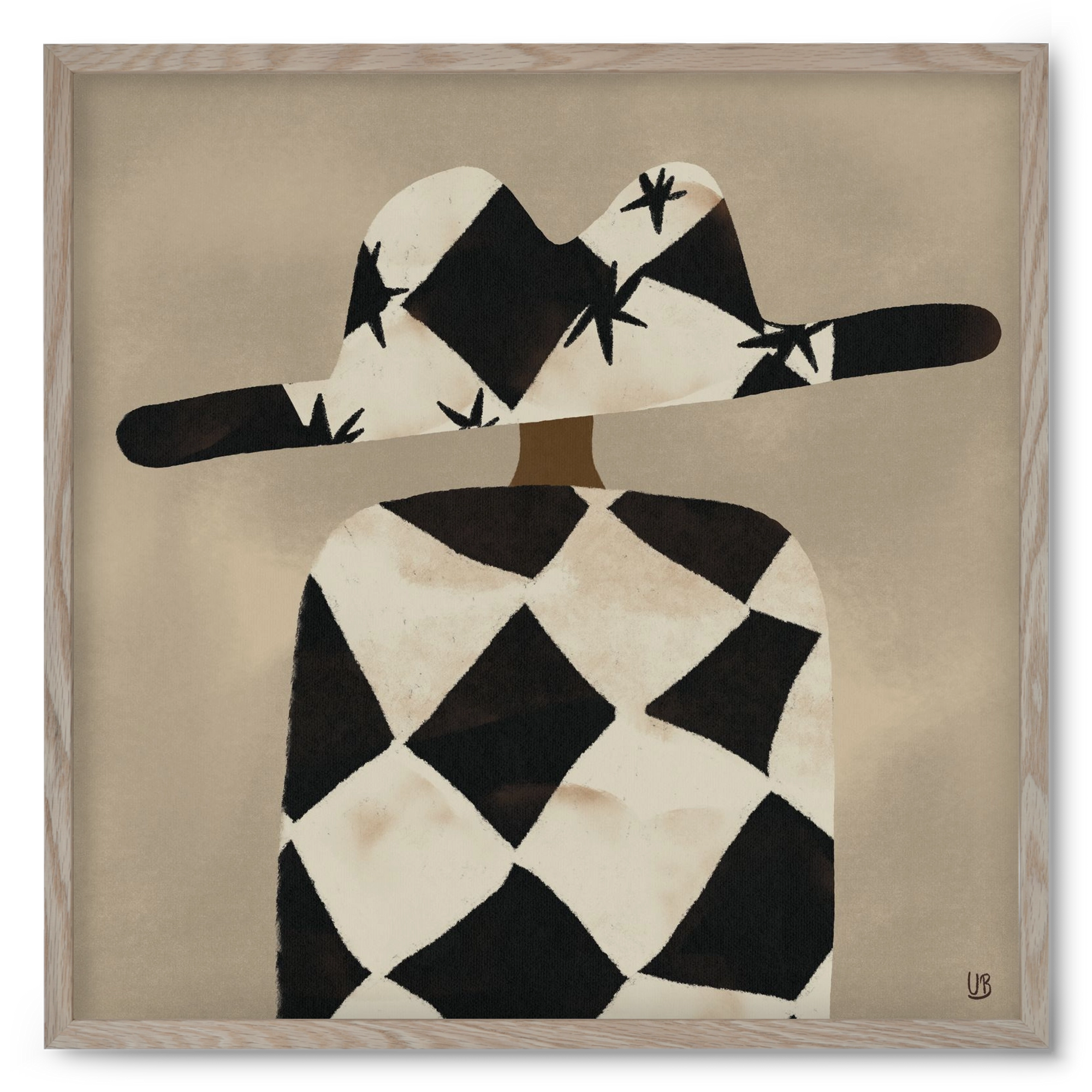 Au revoir, 50x50 cm (50x50 cm), Tölgy keret