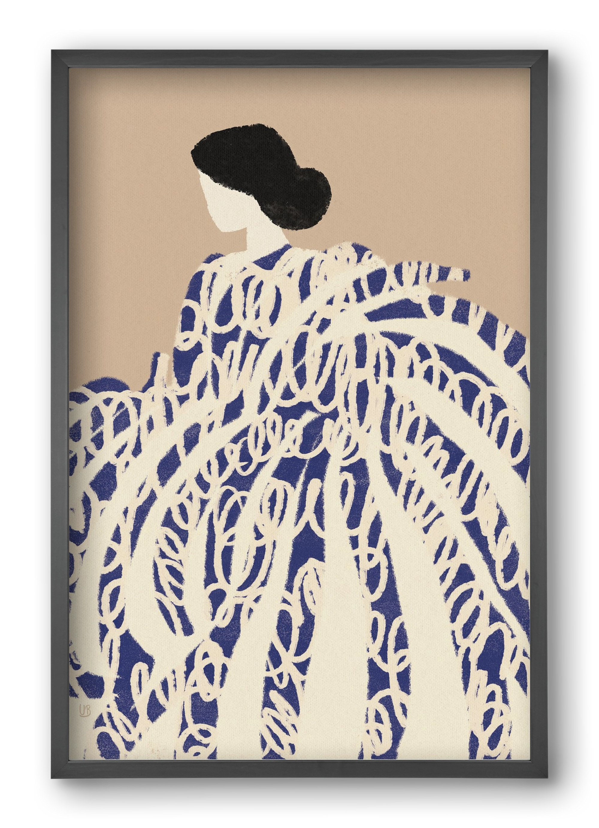 Twirly girl, 40x60 cm (40x60 cm), Fekete keret