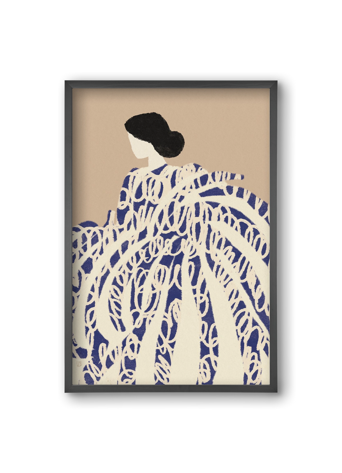 Twirly girl, 20x30 cm (20x30 cm), Fekete keret