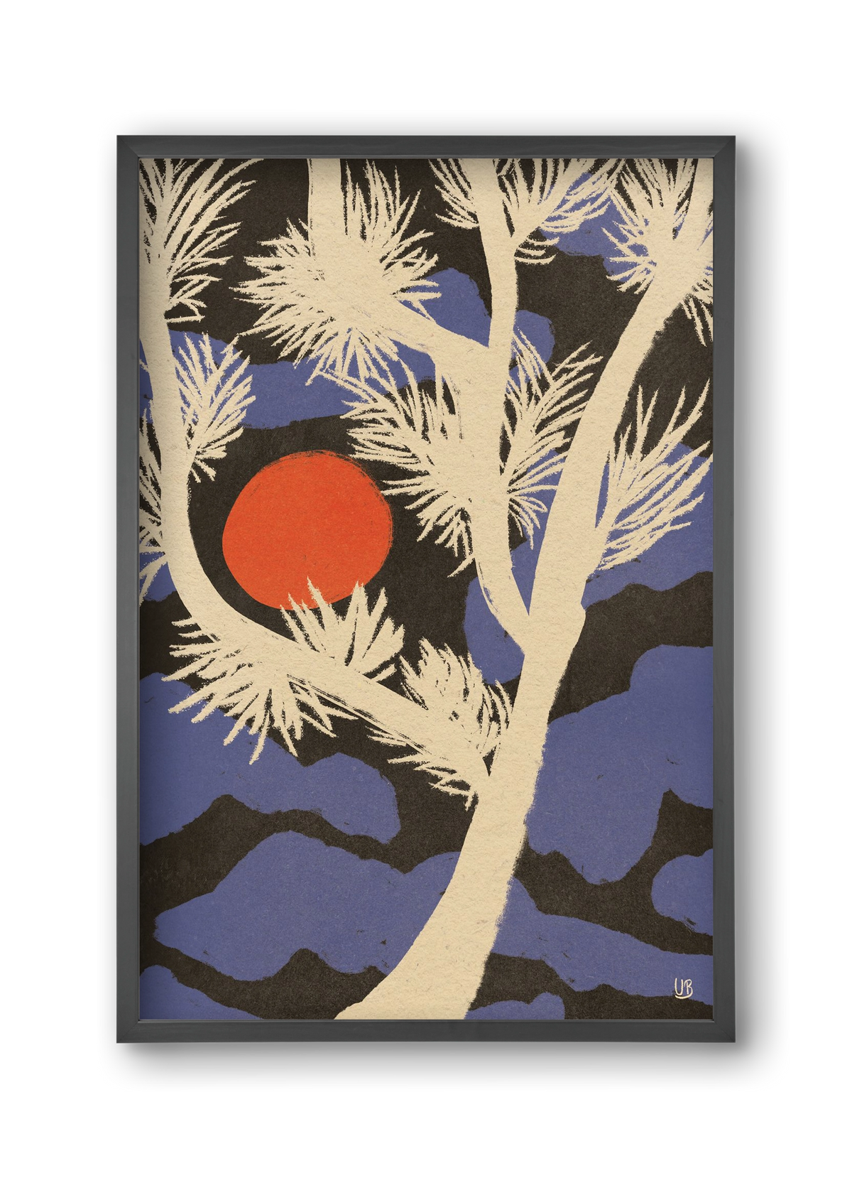 Japanese skies, 30x45 cm (30x45 cm), Fekete keret