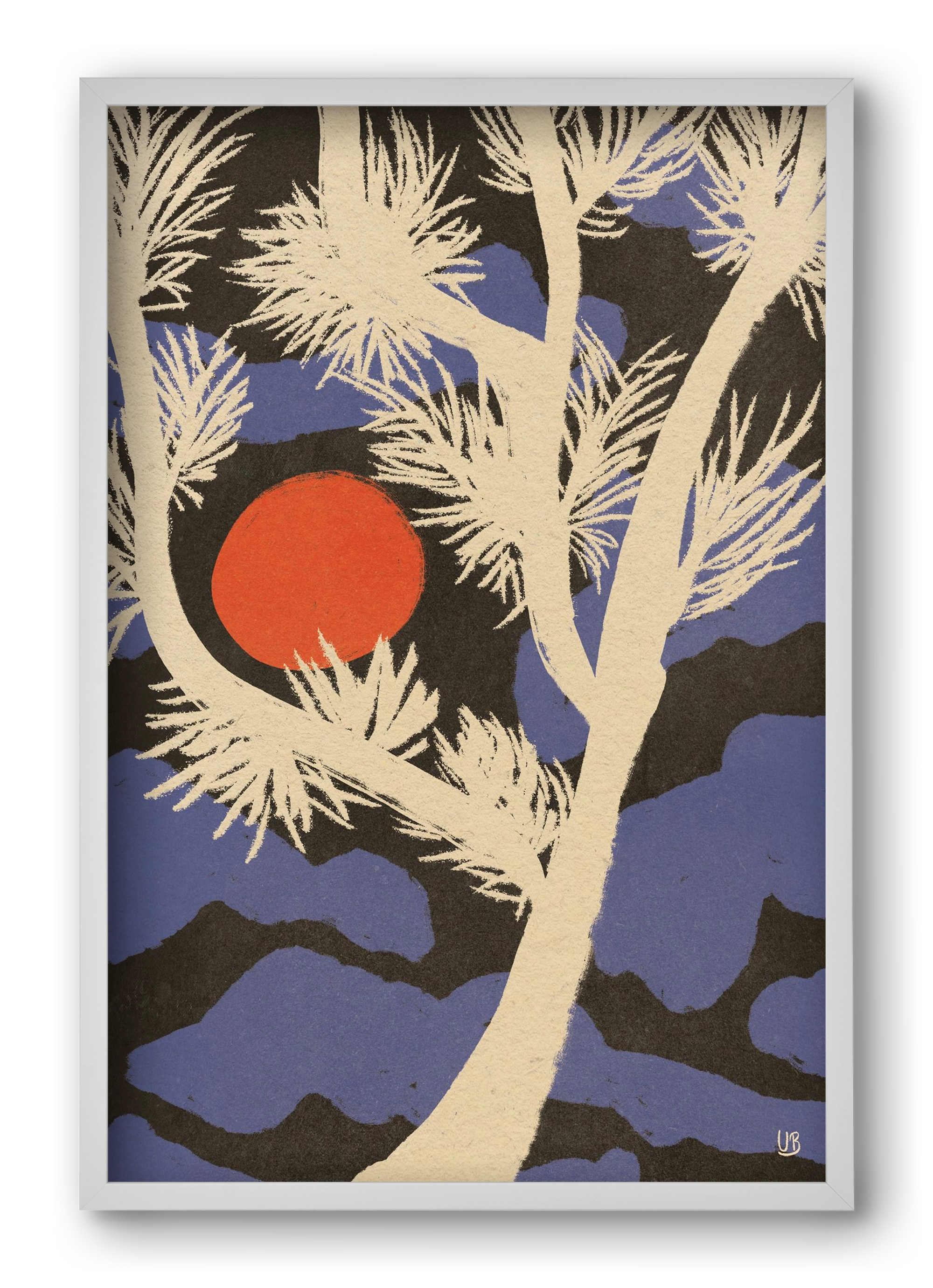 Japanese skies, 40x60 cm (40x60 cm), Fehér keret