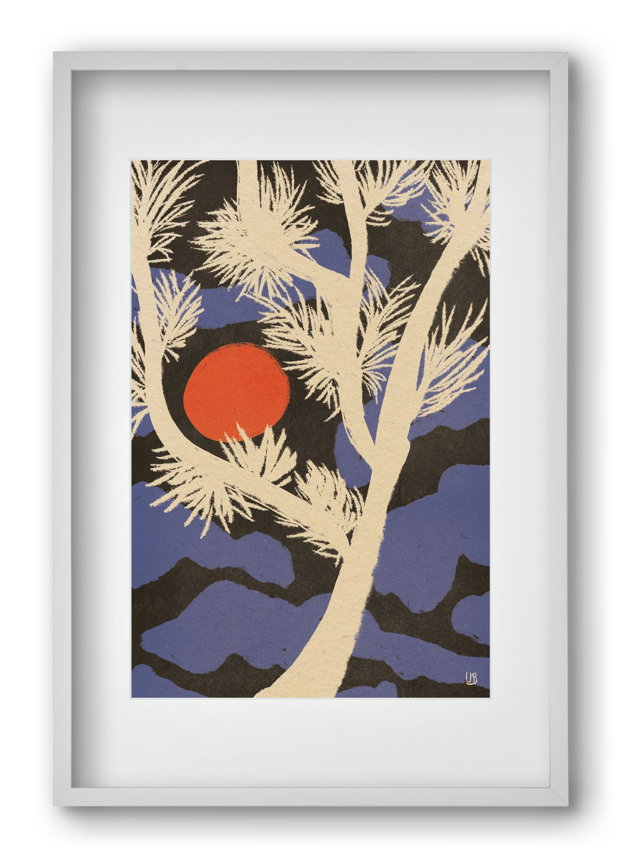 Japanese skies, 40x60 cm (30x45 cm), Fehér keret, paszpartuval