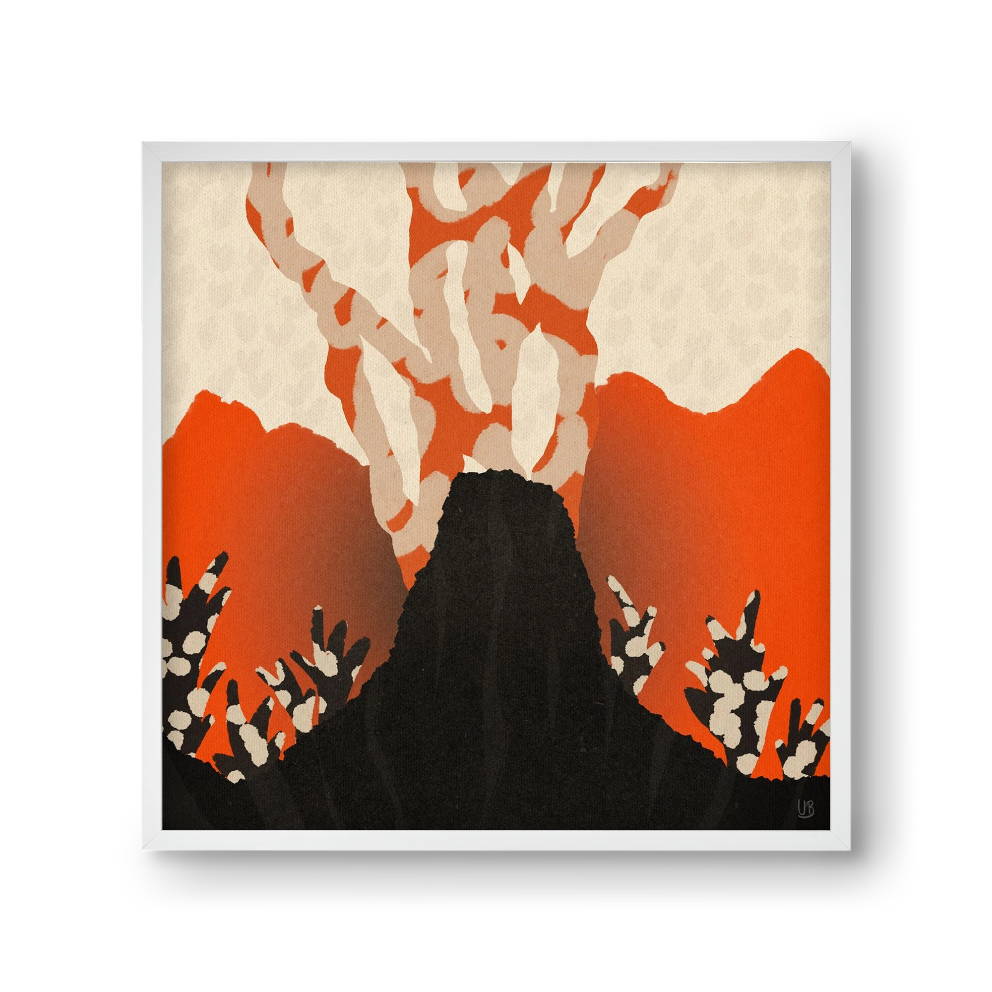 Volcanique, 30x30 cm (30x30 cm), Fehér keret