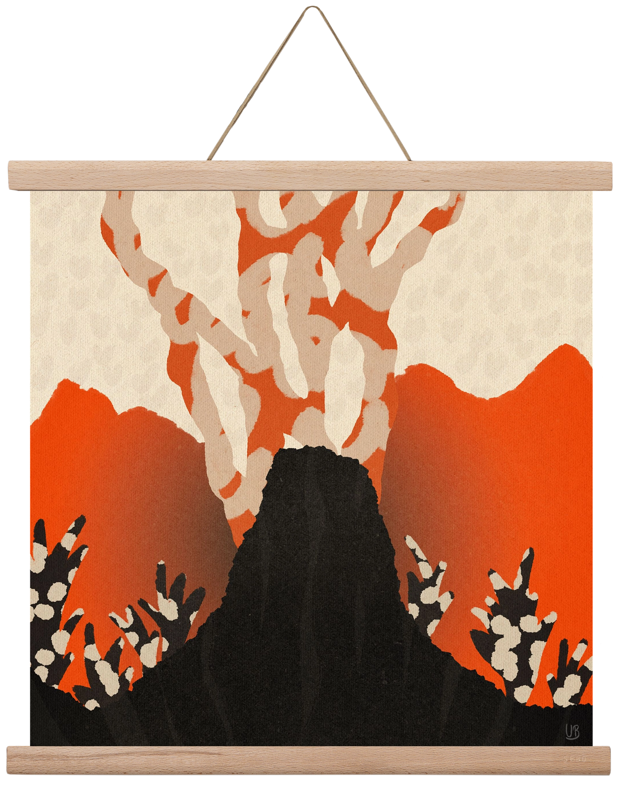 Volcanique, 40x40 cm (40x40 cm), Tölgy akasztó