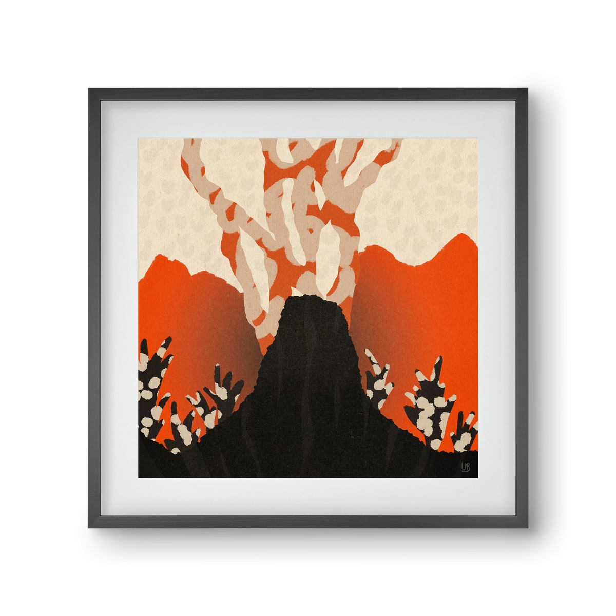 Volcanique, 30x30 cm (20x20 cm), Fekete keret, paszpartuval