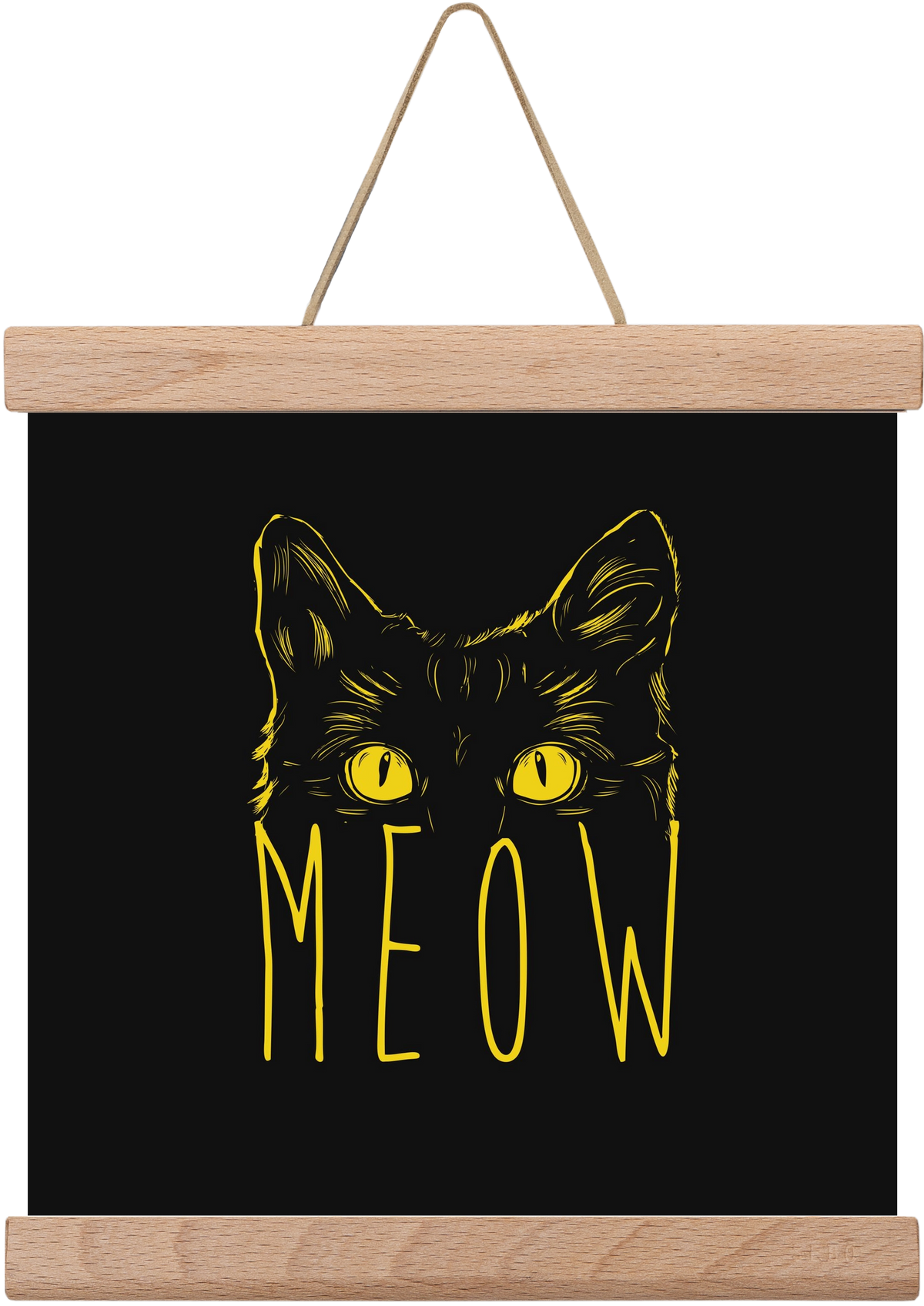 Meow, 20x20 cm (20x20 cm), Tölgy akasztó