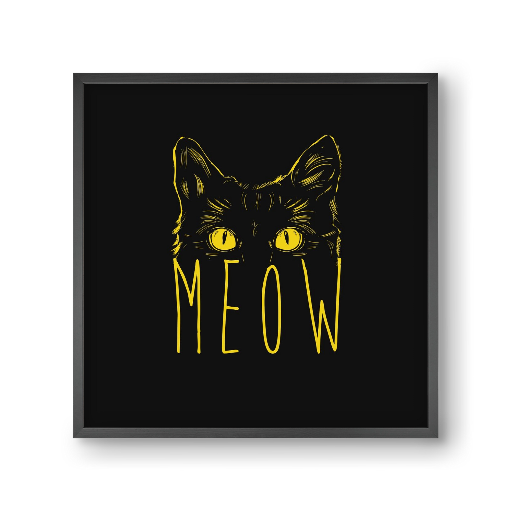 Meow, 30x30 cm (30x30 cm), Fekete keret
