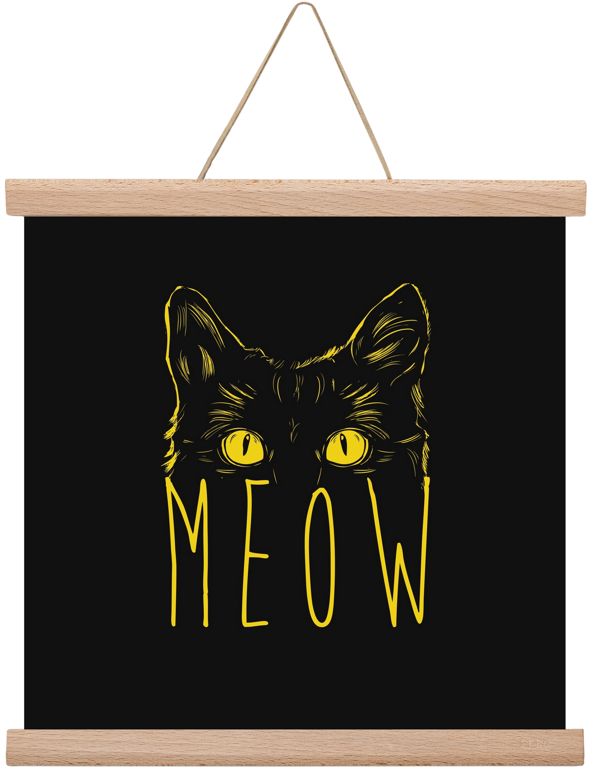 Meow, 30x30 cm (30x30 cm), Tölgy akasztó