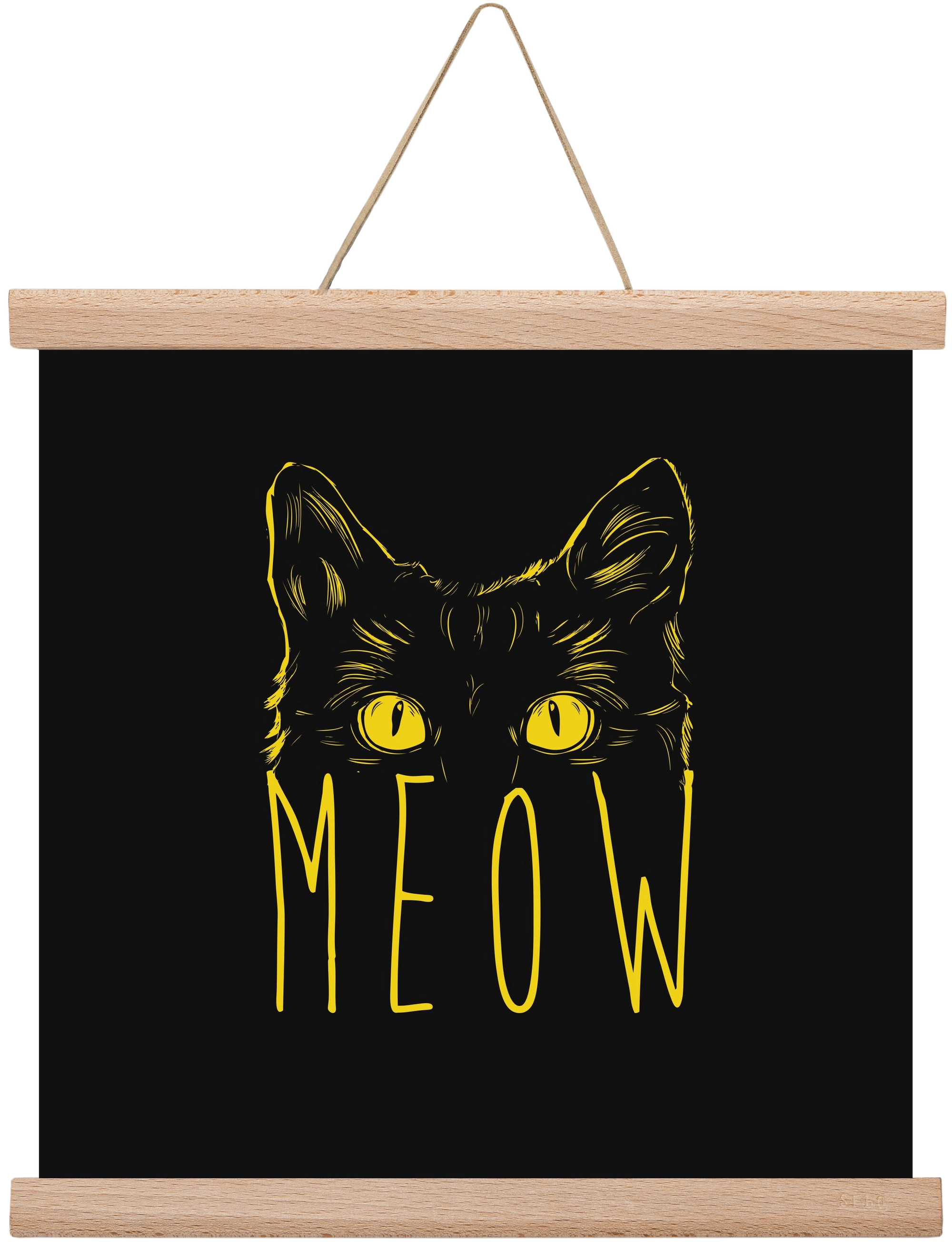 Meow, 30x30 cm (30x30 cm), Tölgy akasztó