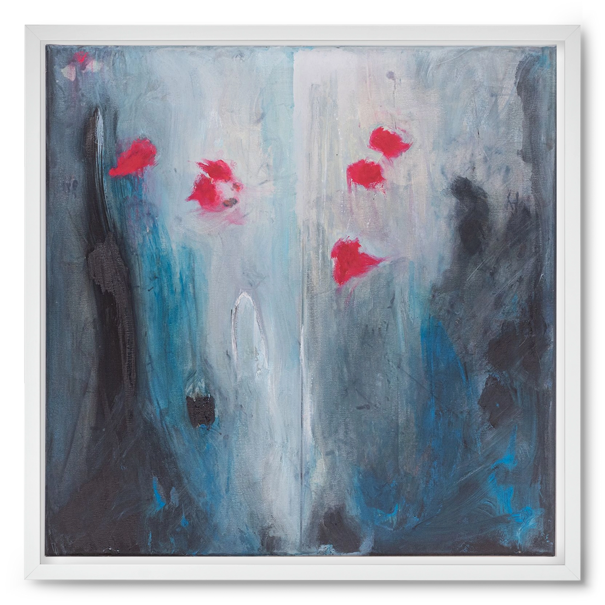 beengedett, 50x50 cm (50x50 cm), Fehér keret