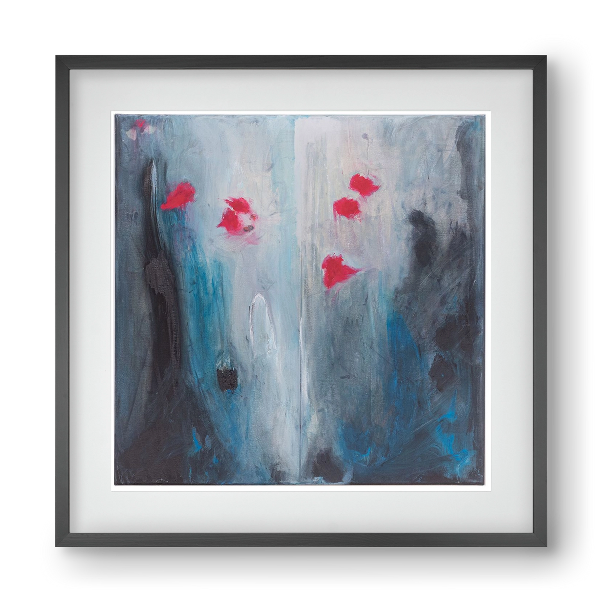 beengedett, 40x40 cm (30x30 cm), Fekete keret, paszpartuval