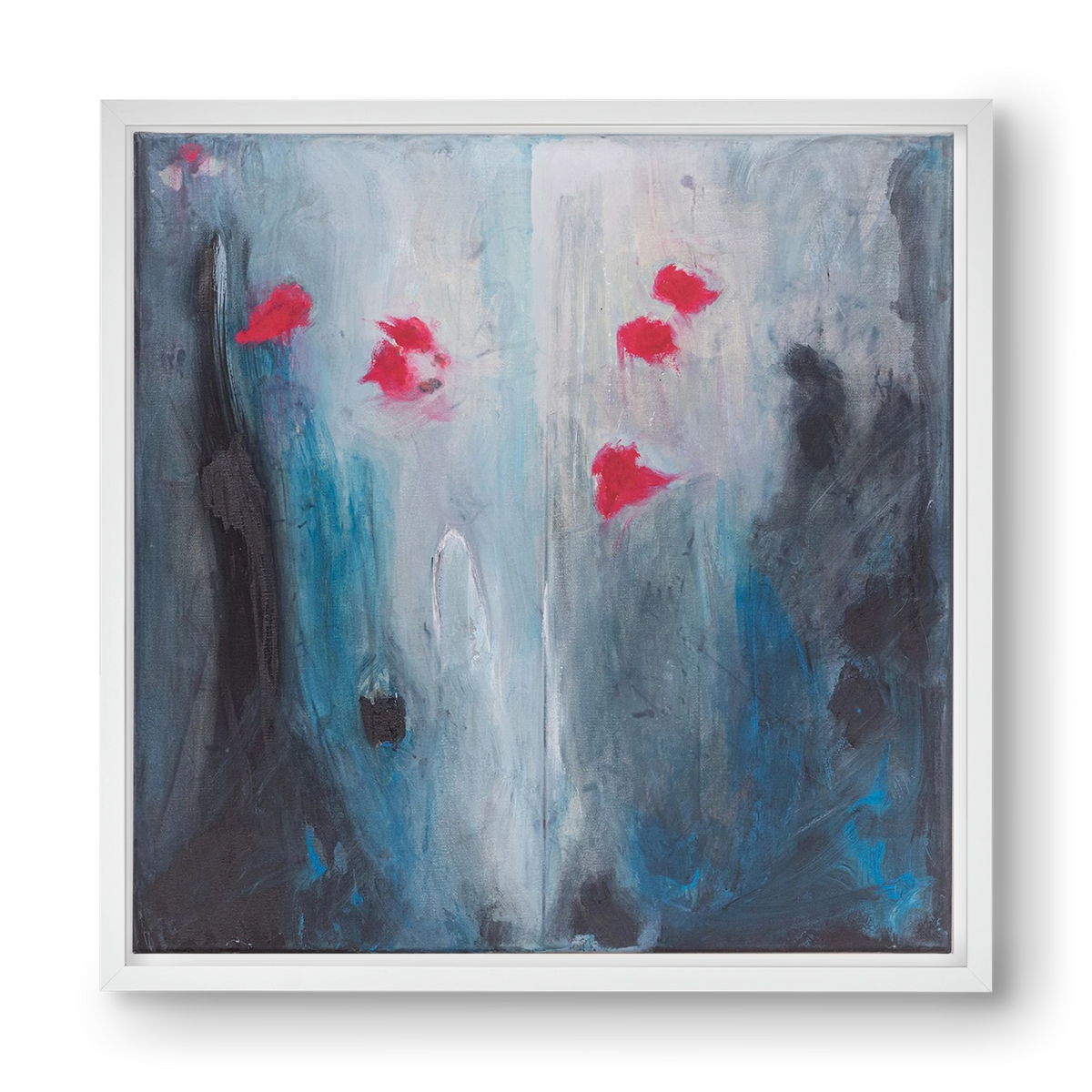 beengedett, 40x40 cm (40x40 cm), Fehér keret