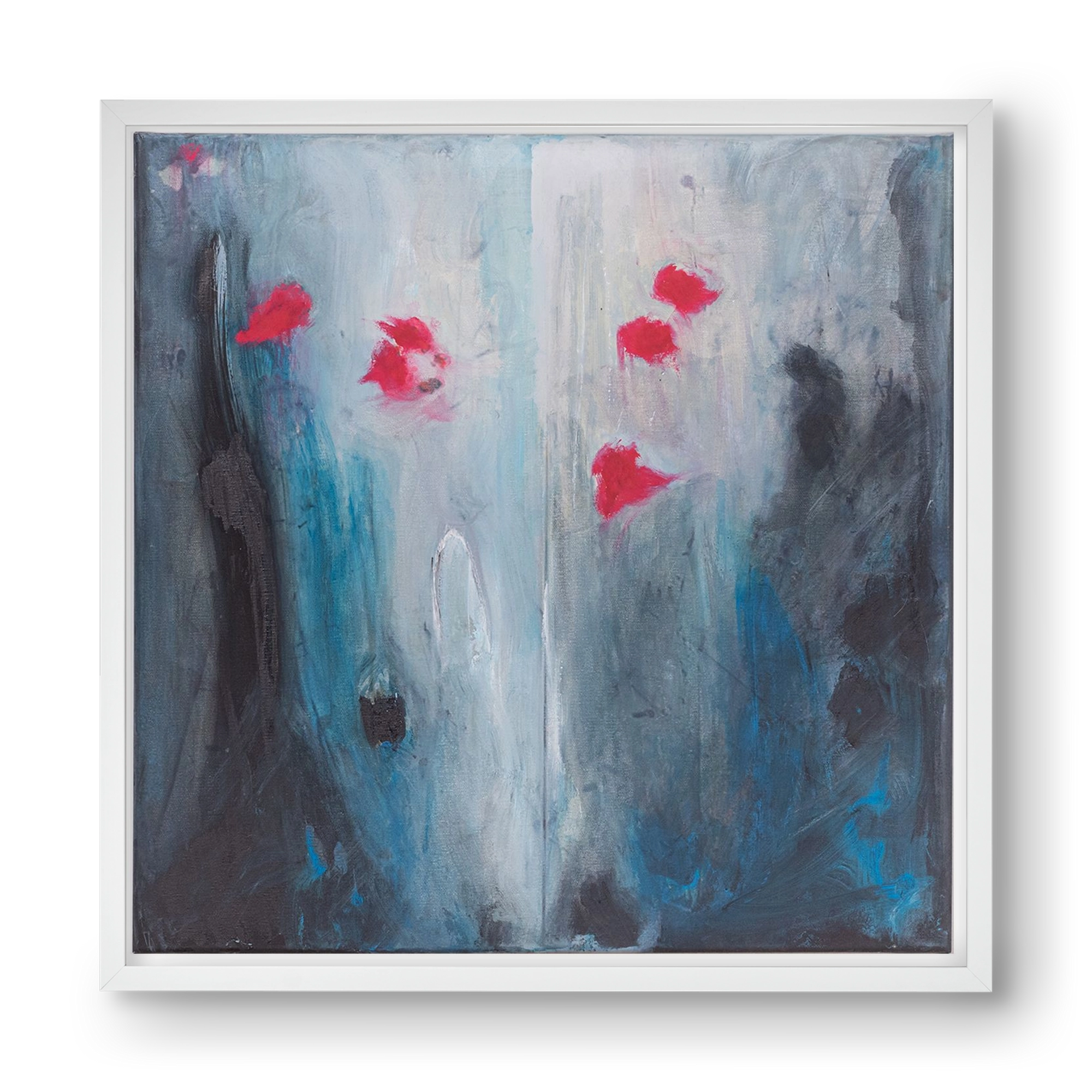 beengedett, 40x40 cm (40x40 cm), Fehér keret