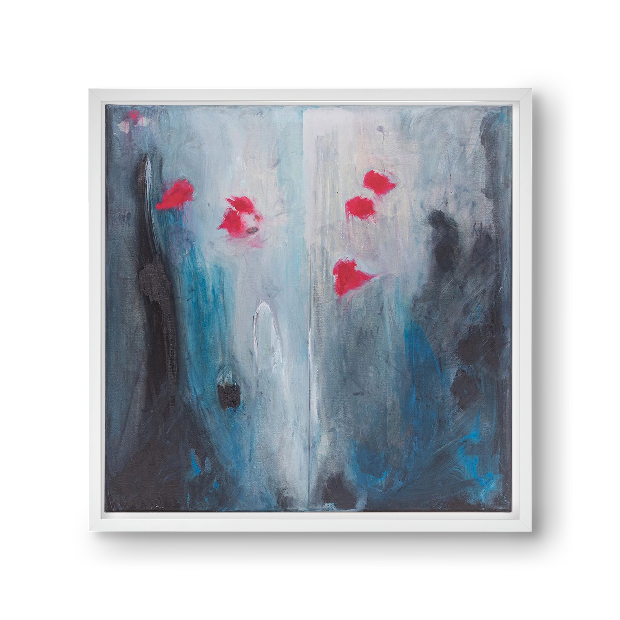 beengedett, 30x30 cm (30x30 cm), Fehér keret