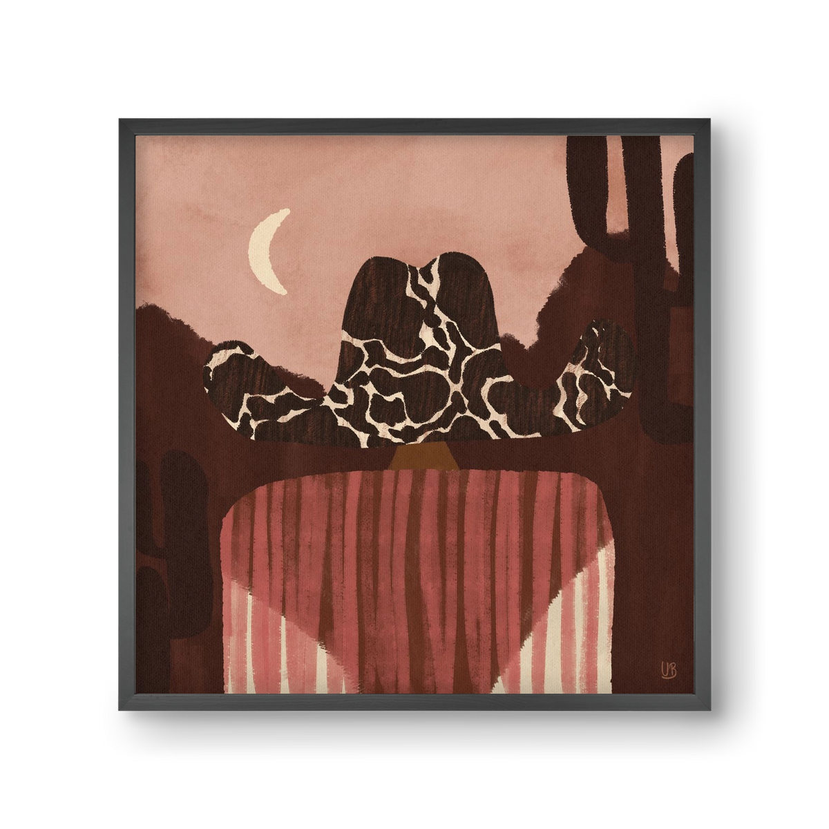 Dashing the Wild West, 30x30 cm (30x30 cm), Fekete keret