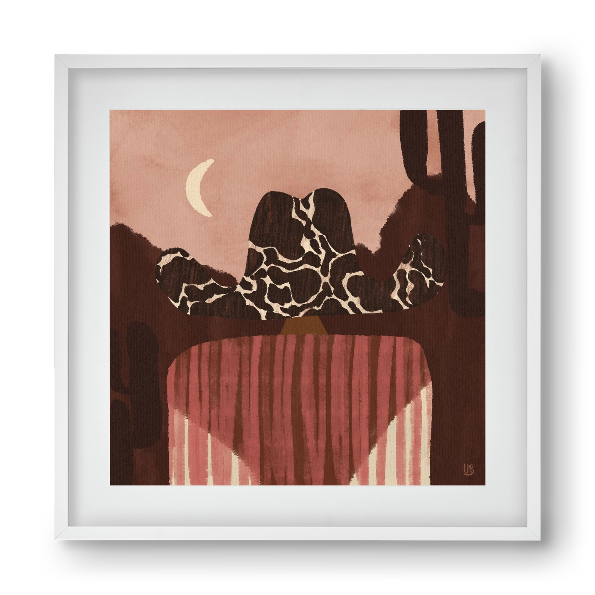 Dashing the Wild West, 40x40 cm (30x30 cm), Fehér keret, paszpartuval