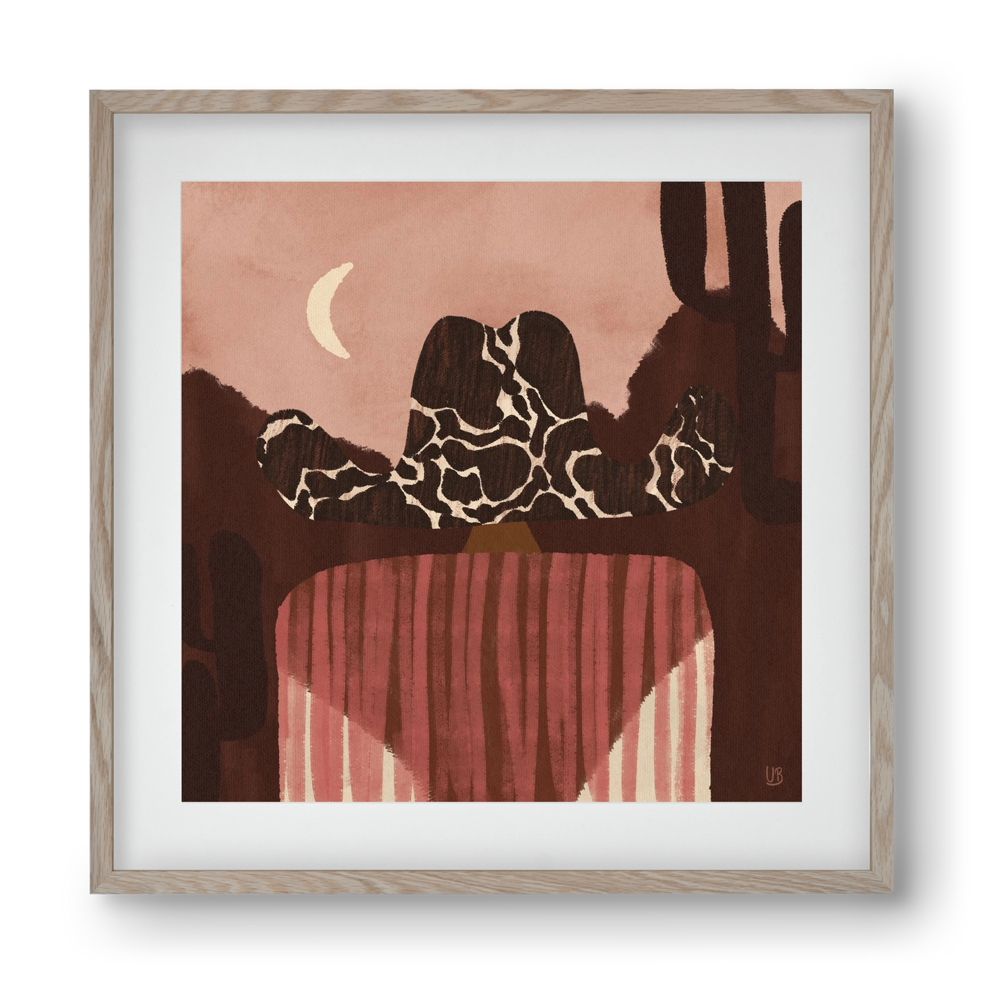 Dashing the Wild West, 40x40 cm (30x30 cm), Tölgy keret, paszpartuval