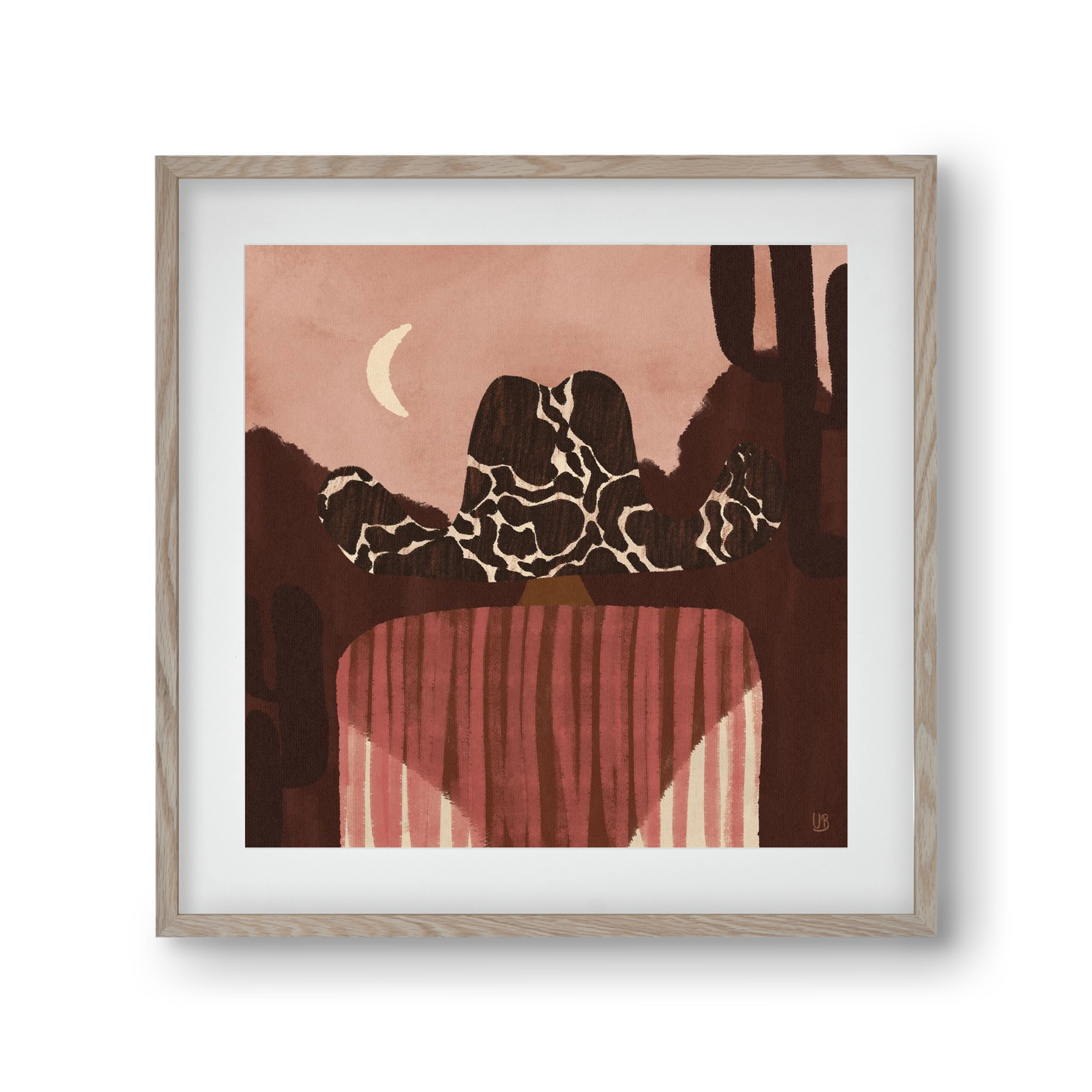 Dashing the Wild West, 30x30 cm (20x20 cm), Tölgy keret, paszpartuval