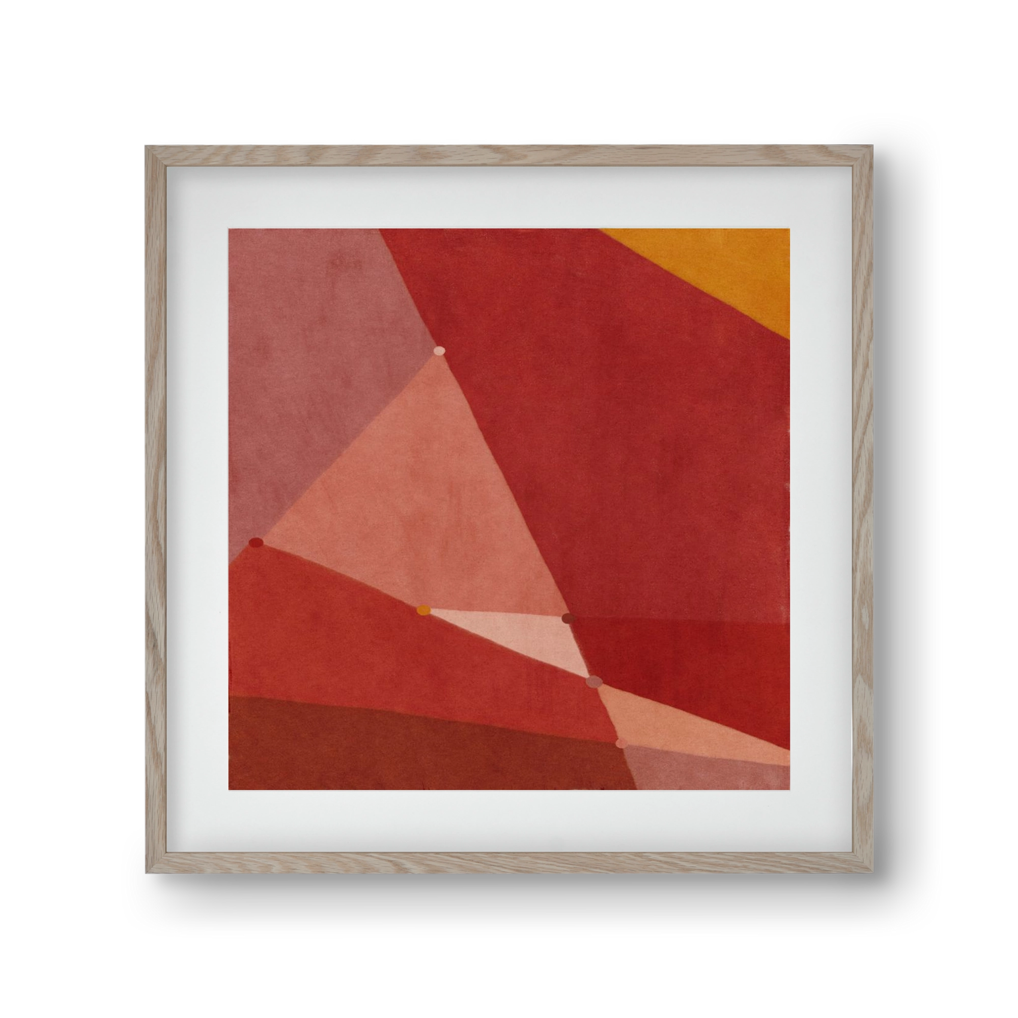 Abstract Intersections Q01, 30x30 cm (20x20 cm), Tölgy keret, paszpartuval